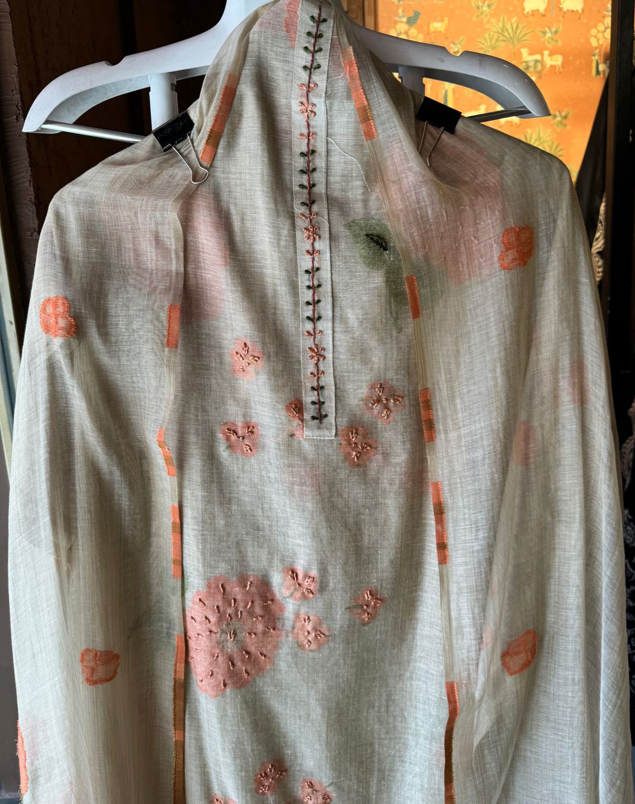 Pure Mul Mul and soft jamdaani cotton shirt