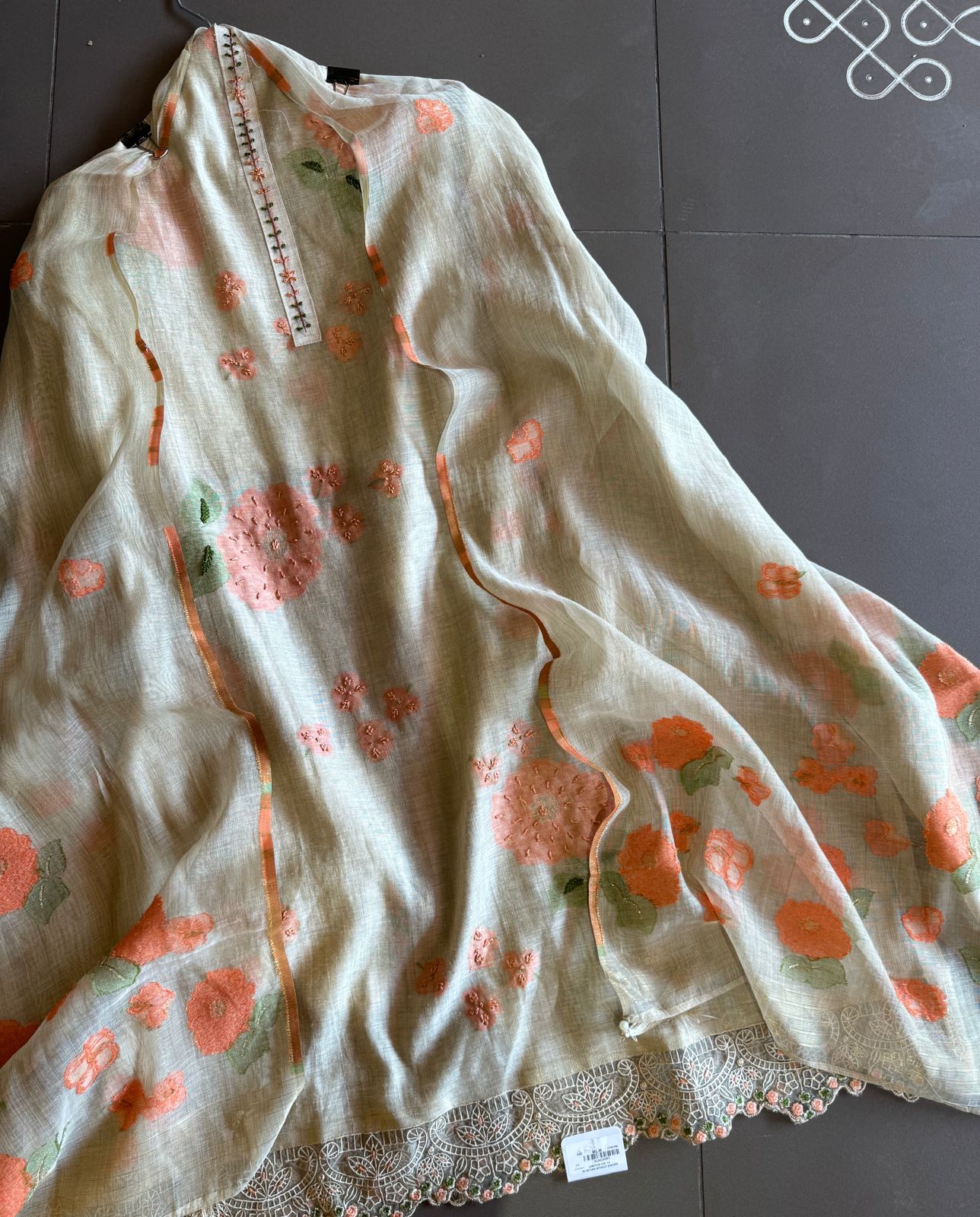 Pure Mul Mul and soft jamdaani cotton shirt