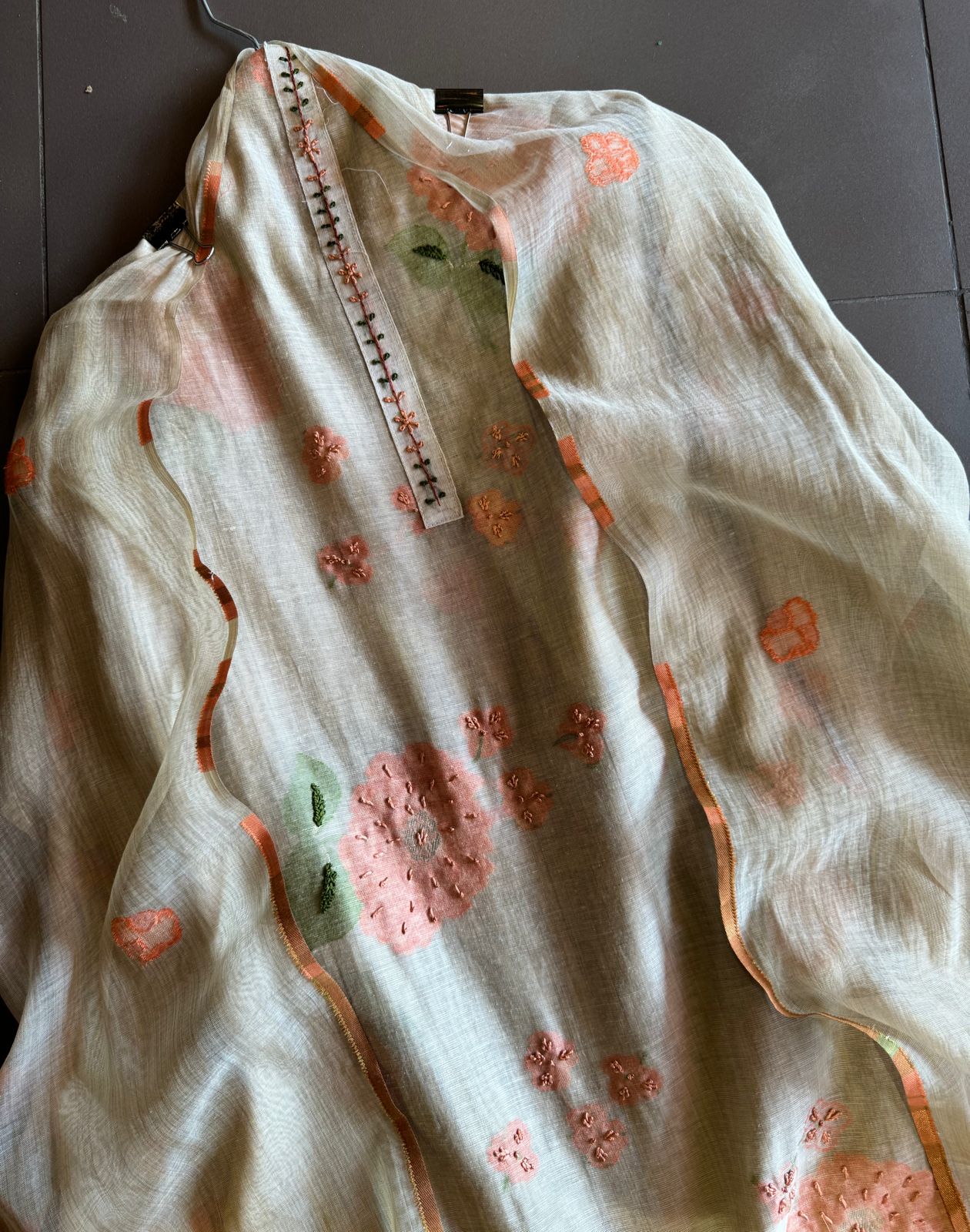 Pure Mul Mul and soft jamdaani cotton shirt