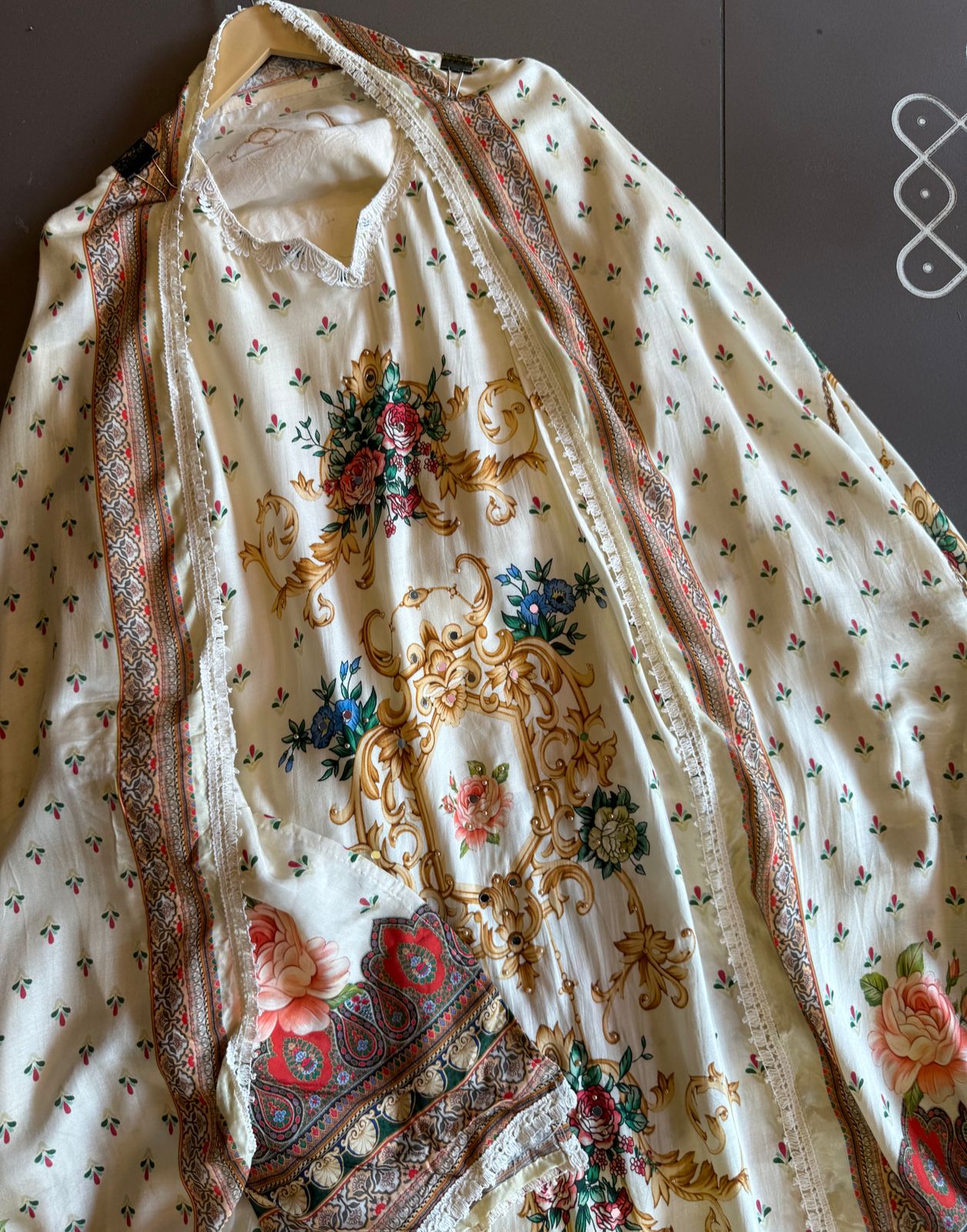 Pure cotton muslin digital printed shirt Semi stitched Suit