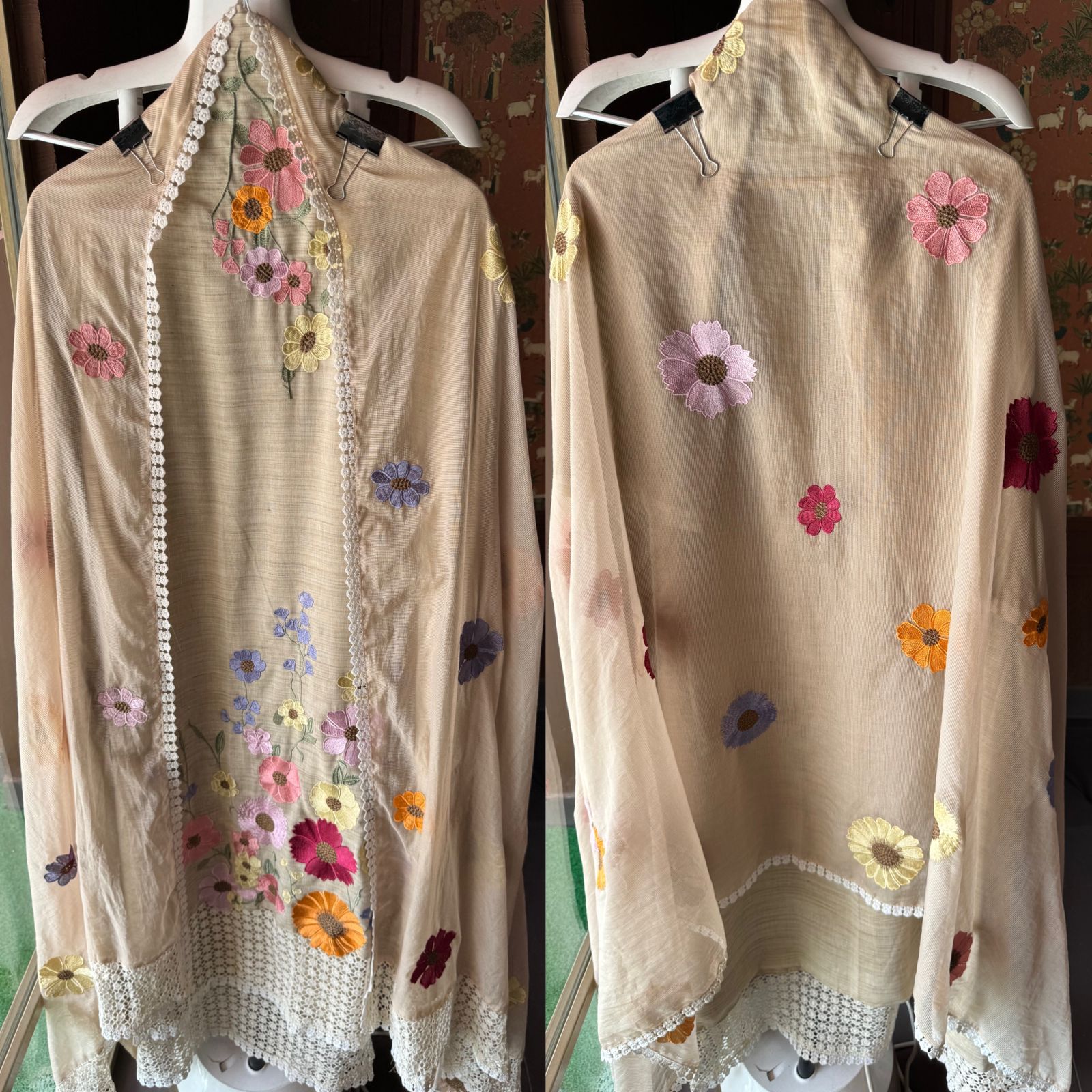 Pure jamdani cotton unstitched full size shirt