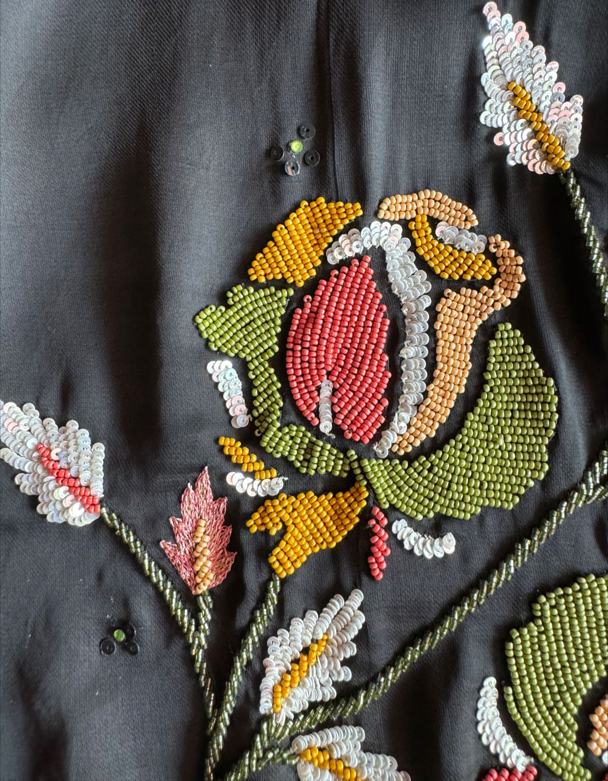 Soft organza Unstitched Full size shirt with Moti Work