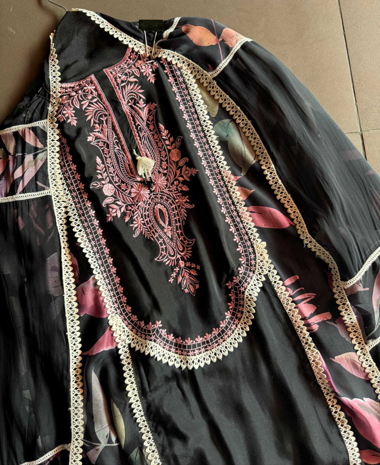 Pure Muslin Shirt Very designer concept with Beautiful thread