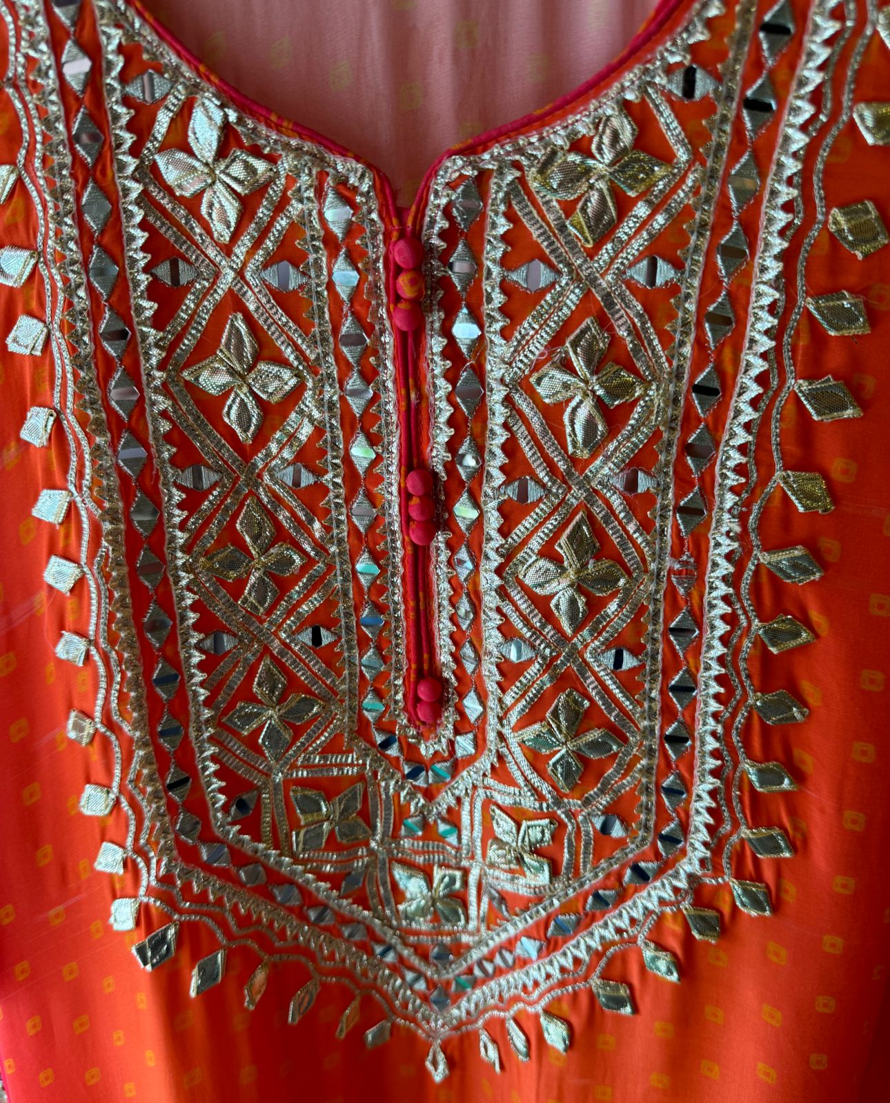 Pure crepe bandej printed kaaftan set ombre shaded