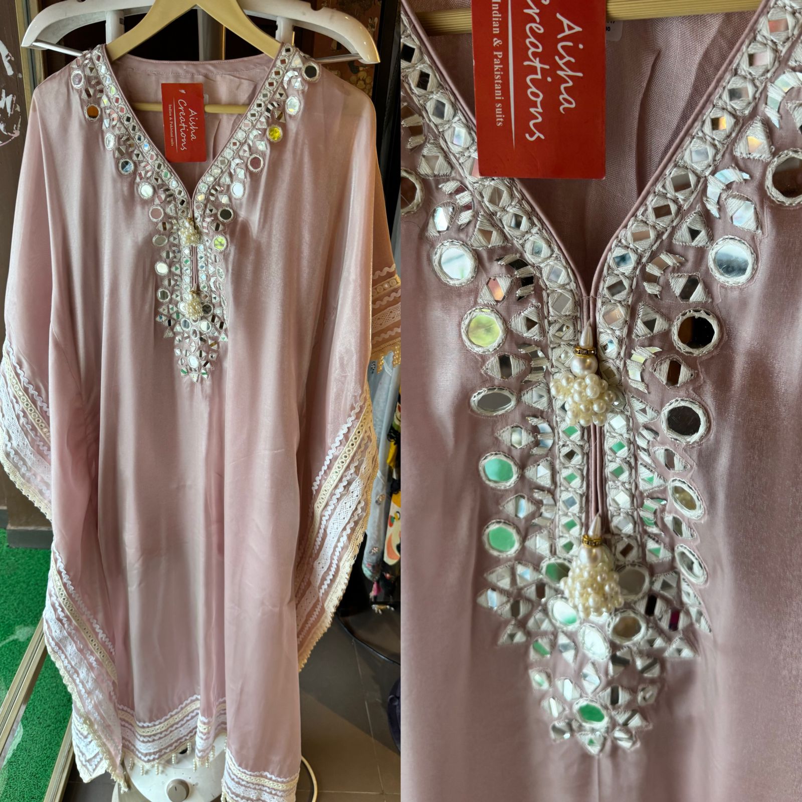 Soft tissue kaaftan With very beautiful thread