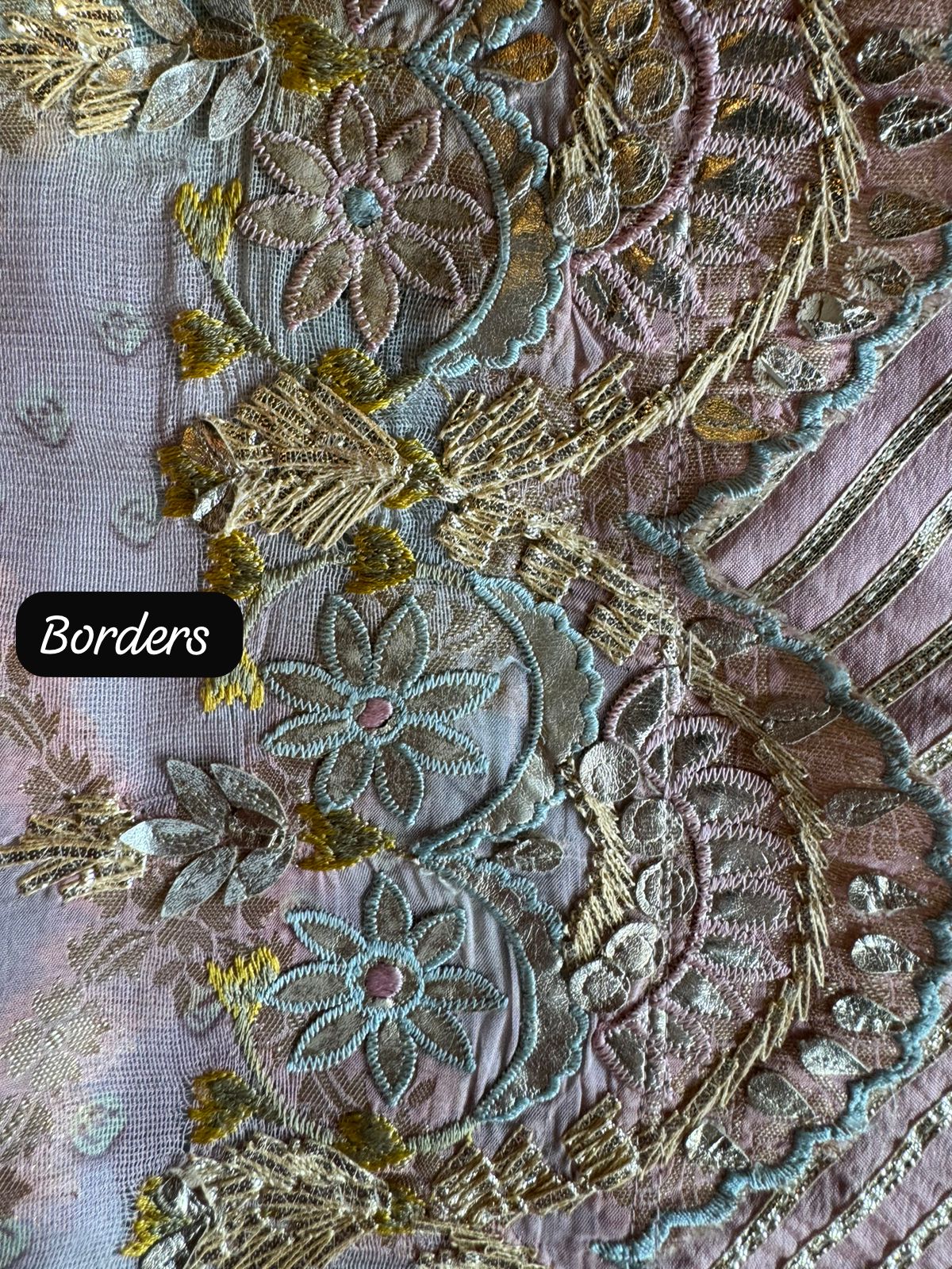 Banarsi silk Tye and Dye look kaaftan Multi shaded with Cutwork