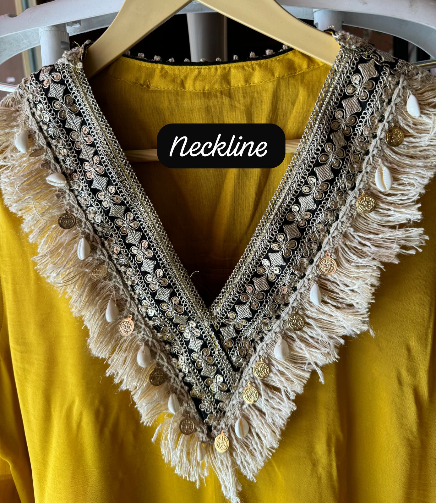 Soft organza Stitched Shirt Banjara inspired design