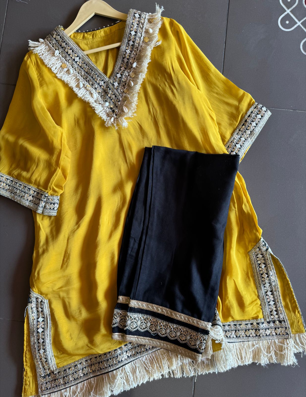 Soft organza Stitched Shirt Banjara inspired design
