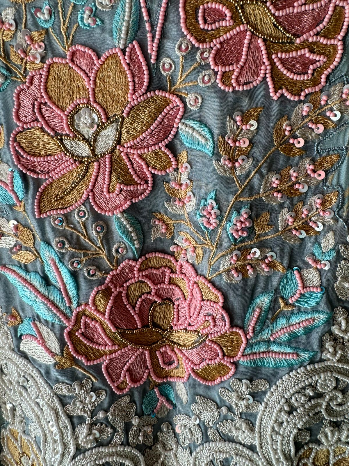 Pure digital printed Very high quality Shirt (Unstitched and full in size) with handwork