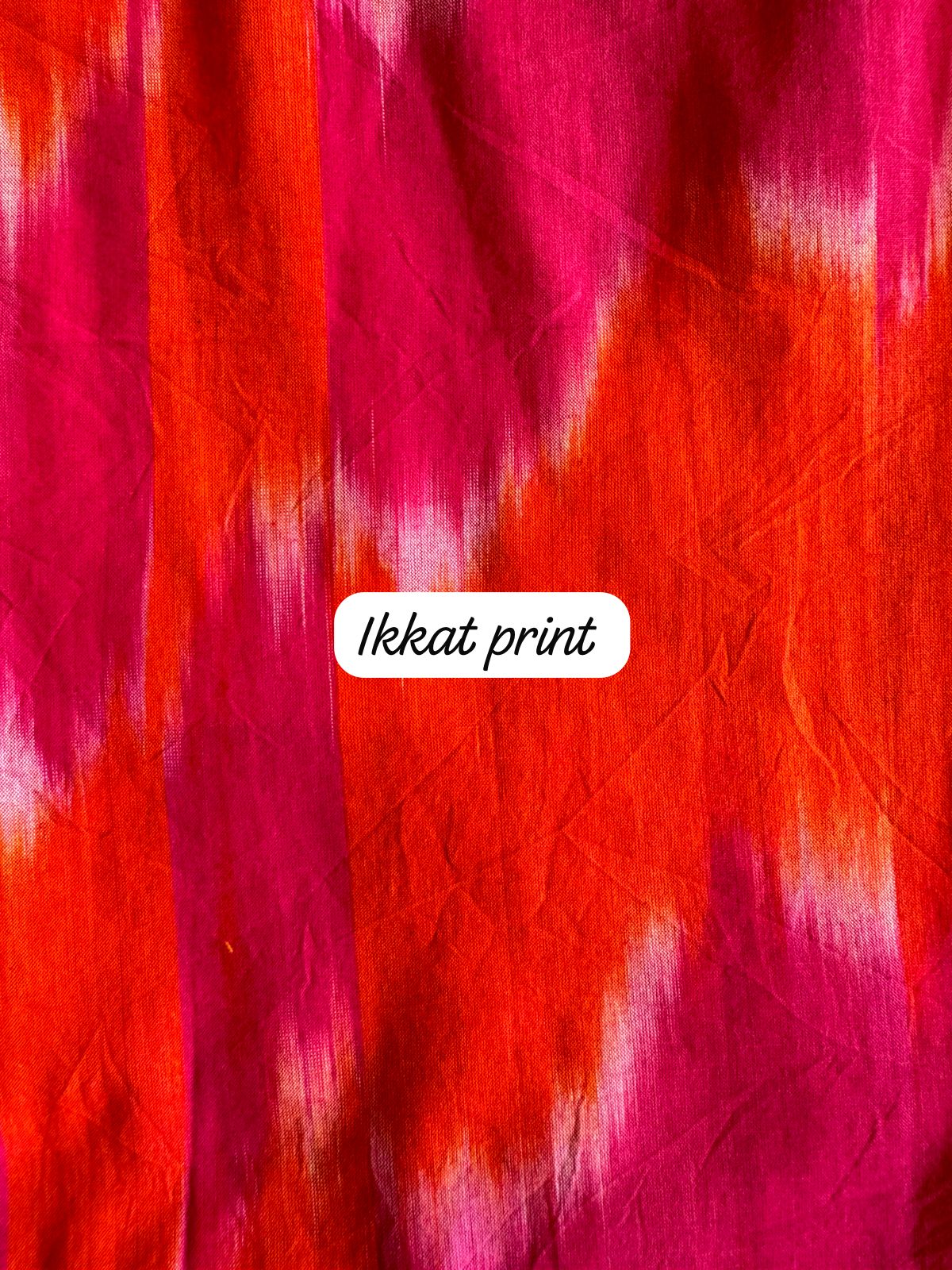 Pure organic Ikkat printed Cotton shirt (Fully Unstitched)