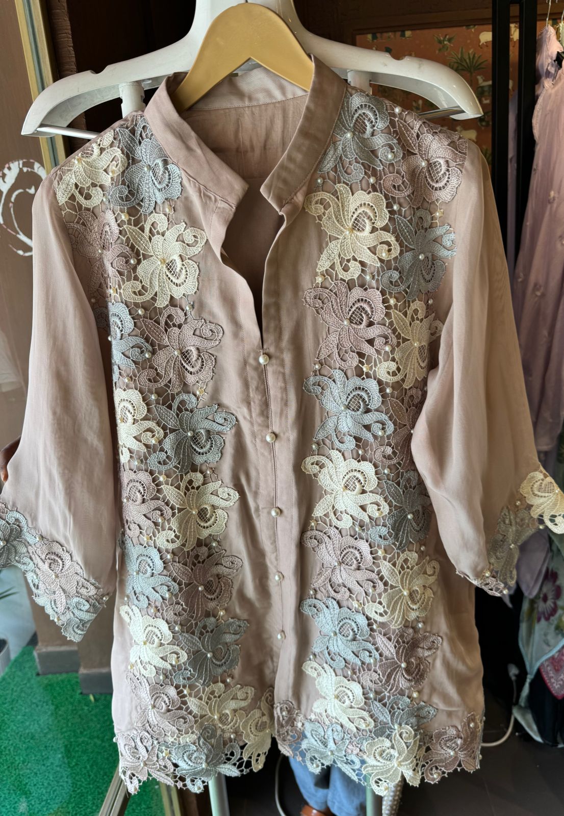 Soft organza COORD set with Beautiful lace imported lace detailings