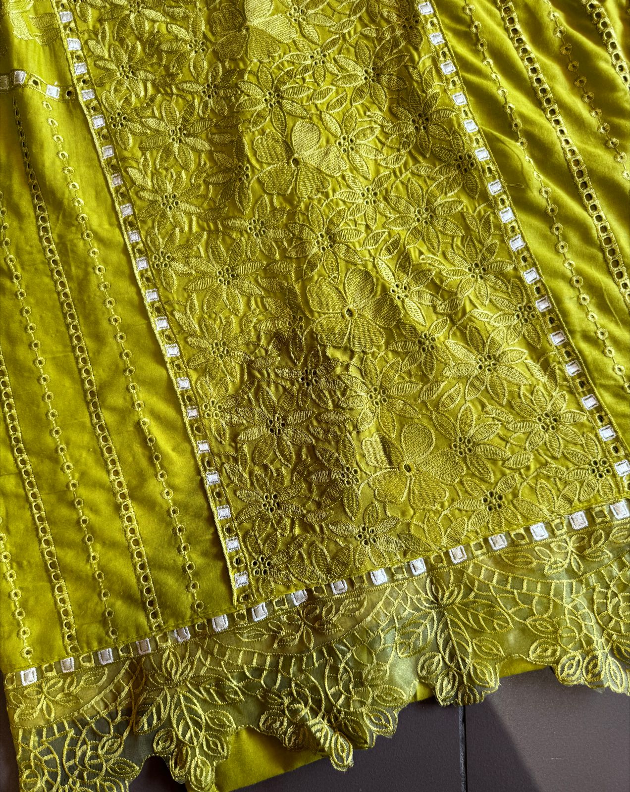 Cotton embroidered shirt with beautiful thread work done