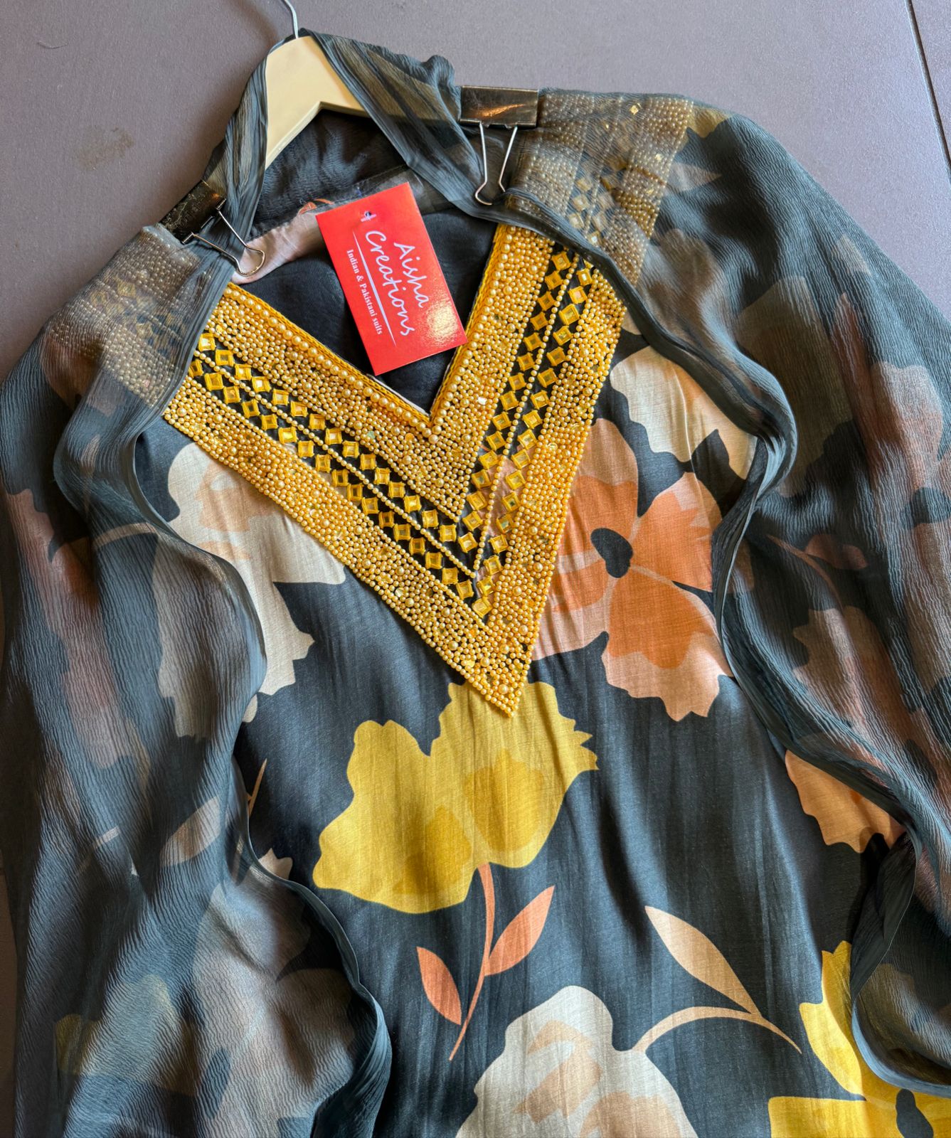 Soft digital floral printed Muslin shirt (Unstitched and full in size)