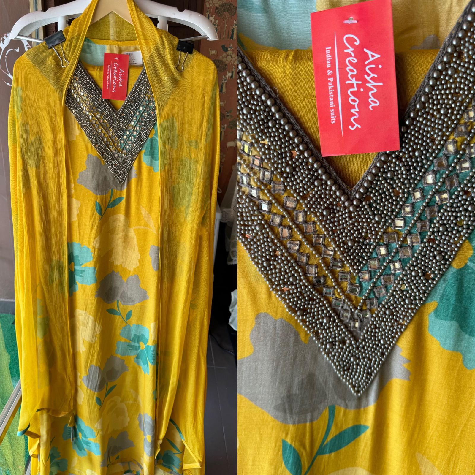 Soft digital floral printed Muslin shirt (Unstitched and full in size)