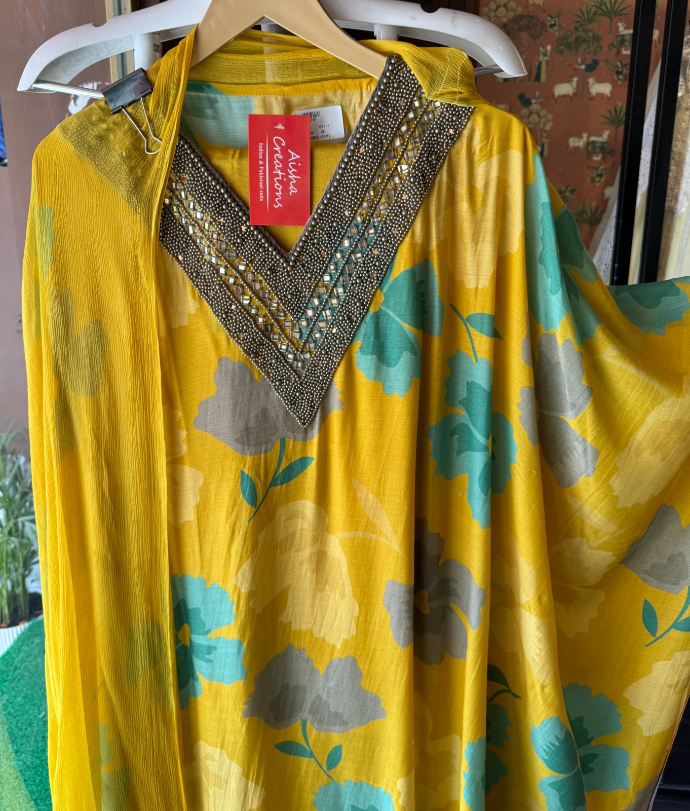 Soft digital floral printed Muslin shirt (Unstitched and full in size)