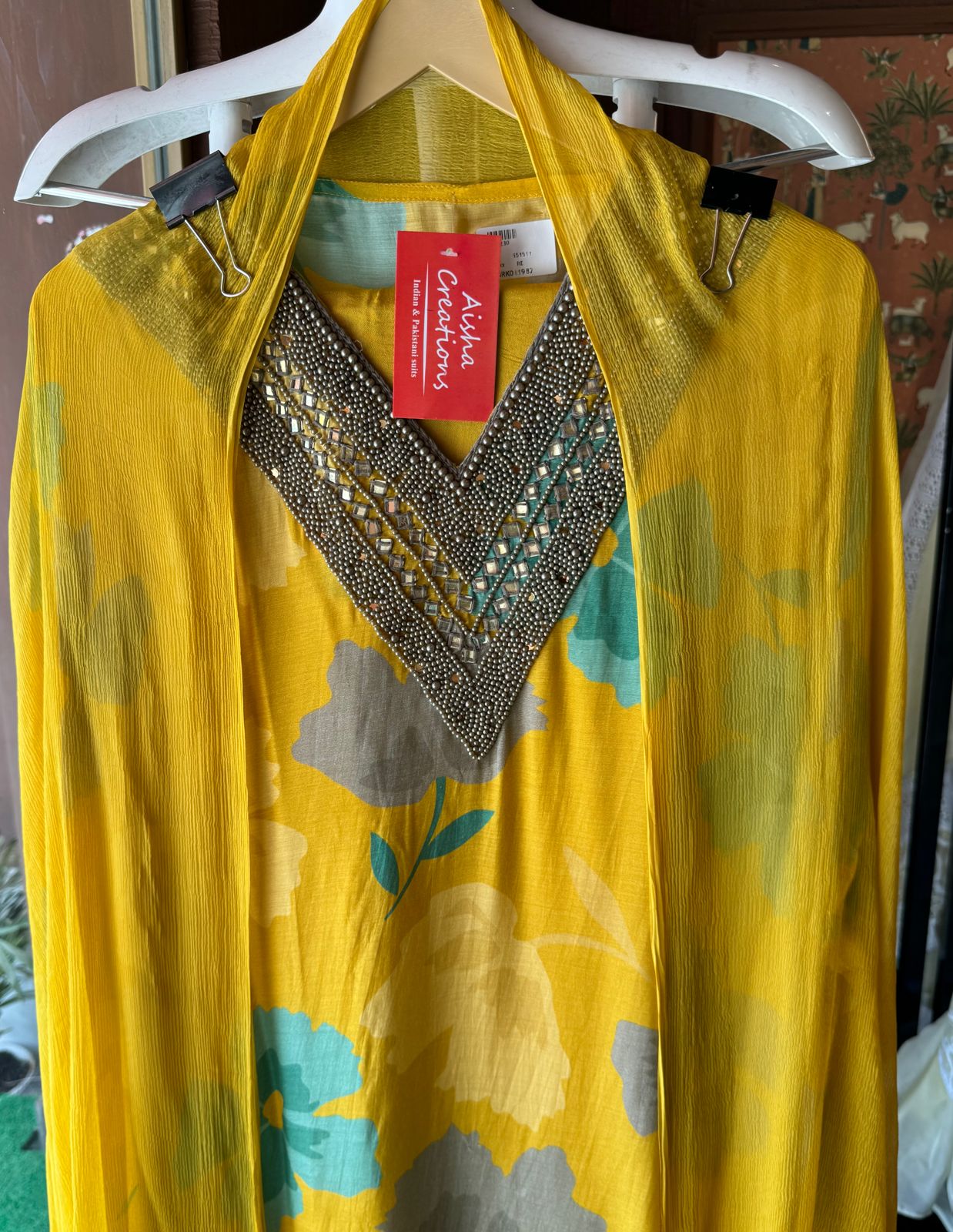 Soft digital floral printed Muslin shirt (Unstitched and full in size)