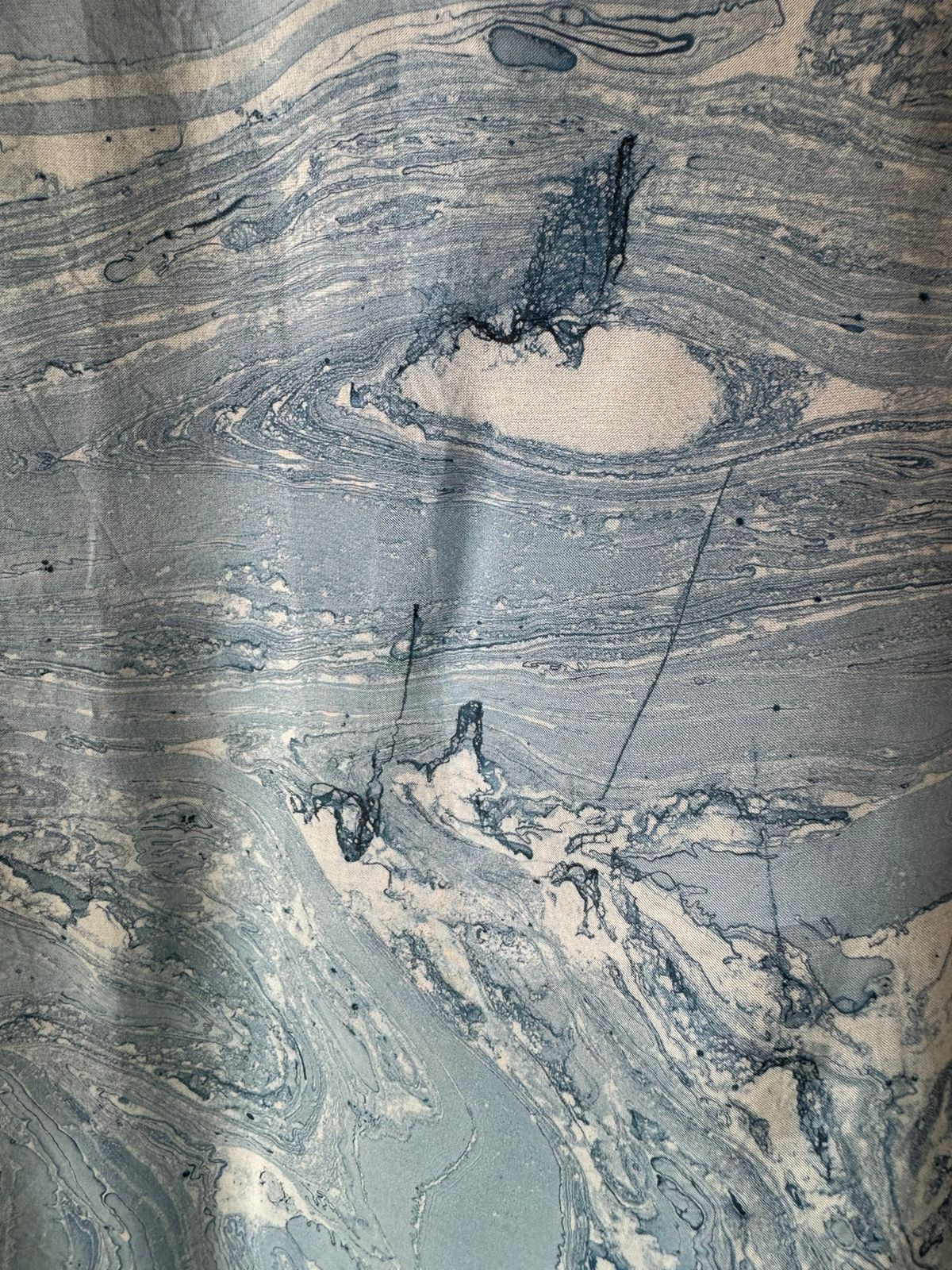 Plain shirt with neck Patti design and Cutwork done on the ghera of the shirt (Foil with dori work)