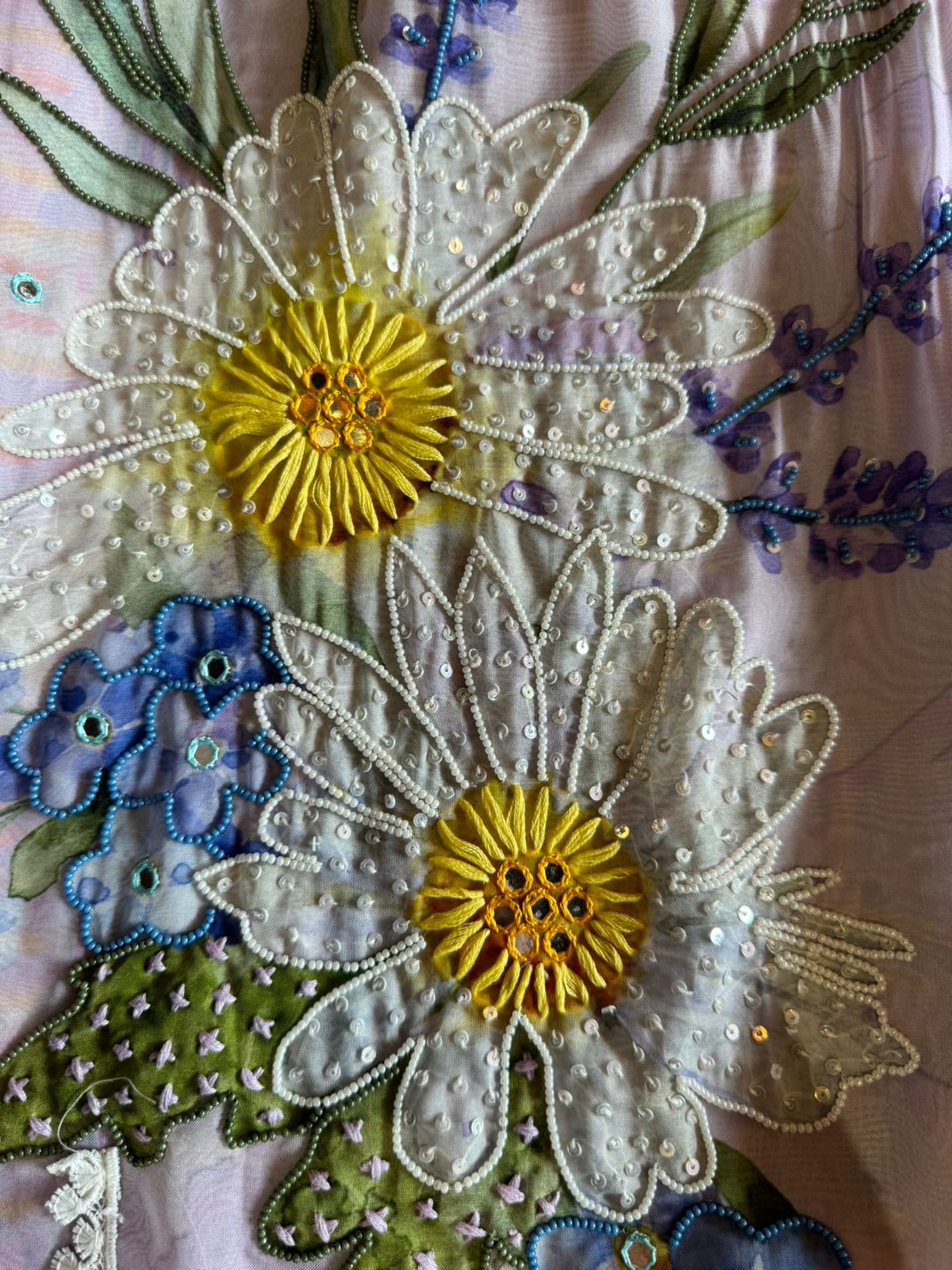 100% Pure soft organza shirt with very high quality digital