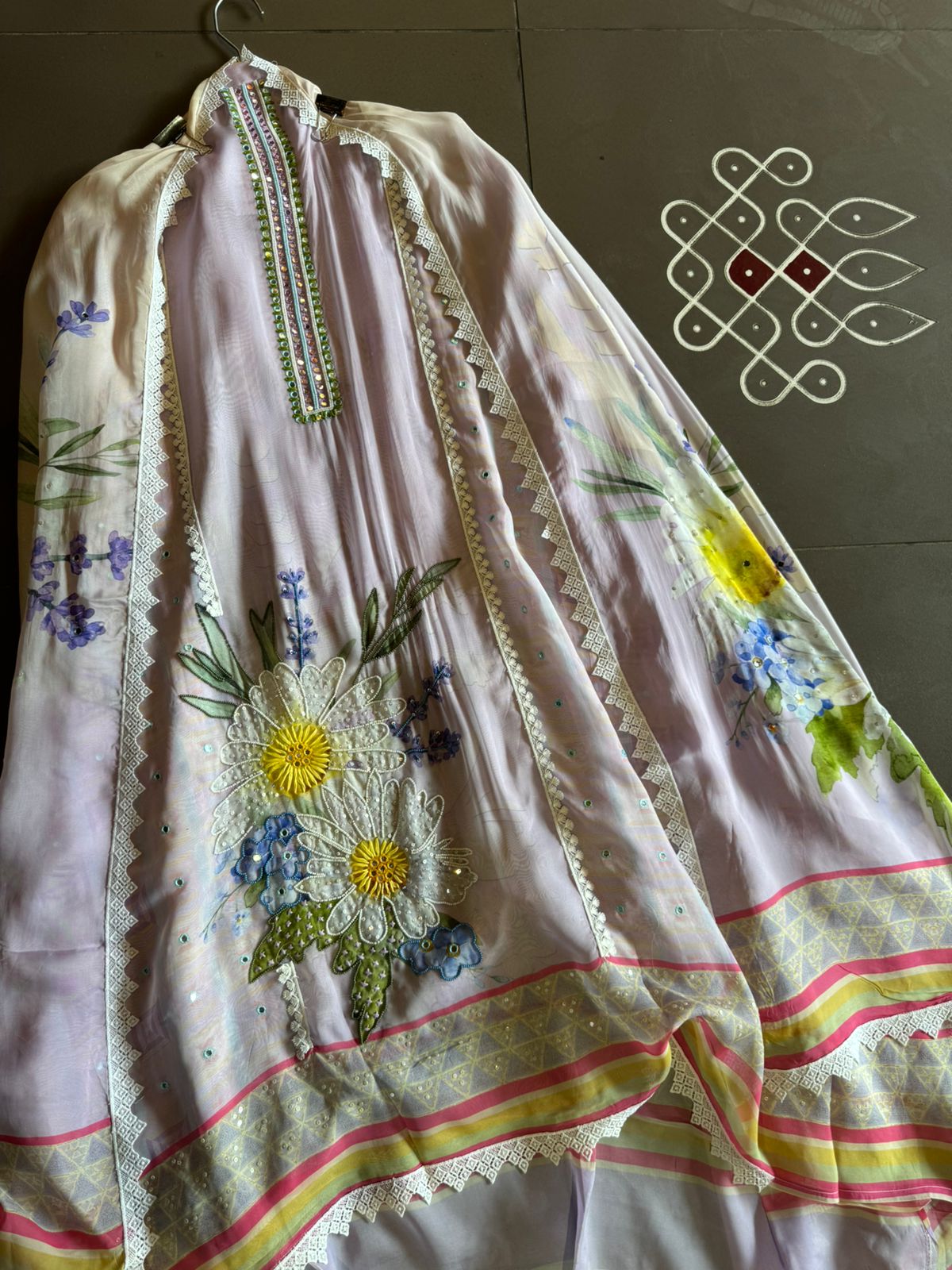 100% Pure soft organza shirt with very high quality digital