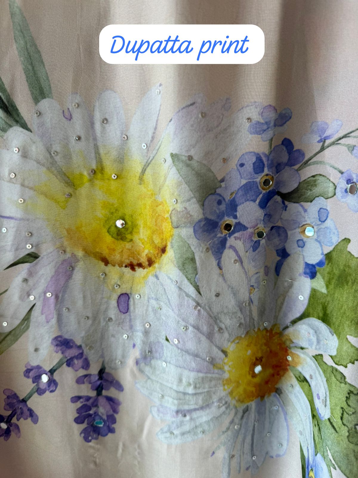 100% Pure soft organza shirt with very high quality digital