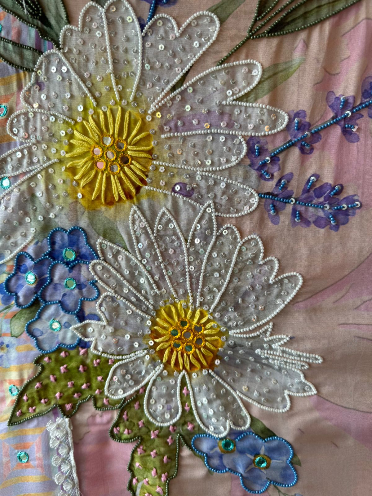 100% Pure soft organza shirt with very high quality digital