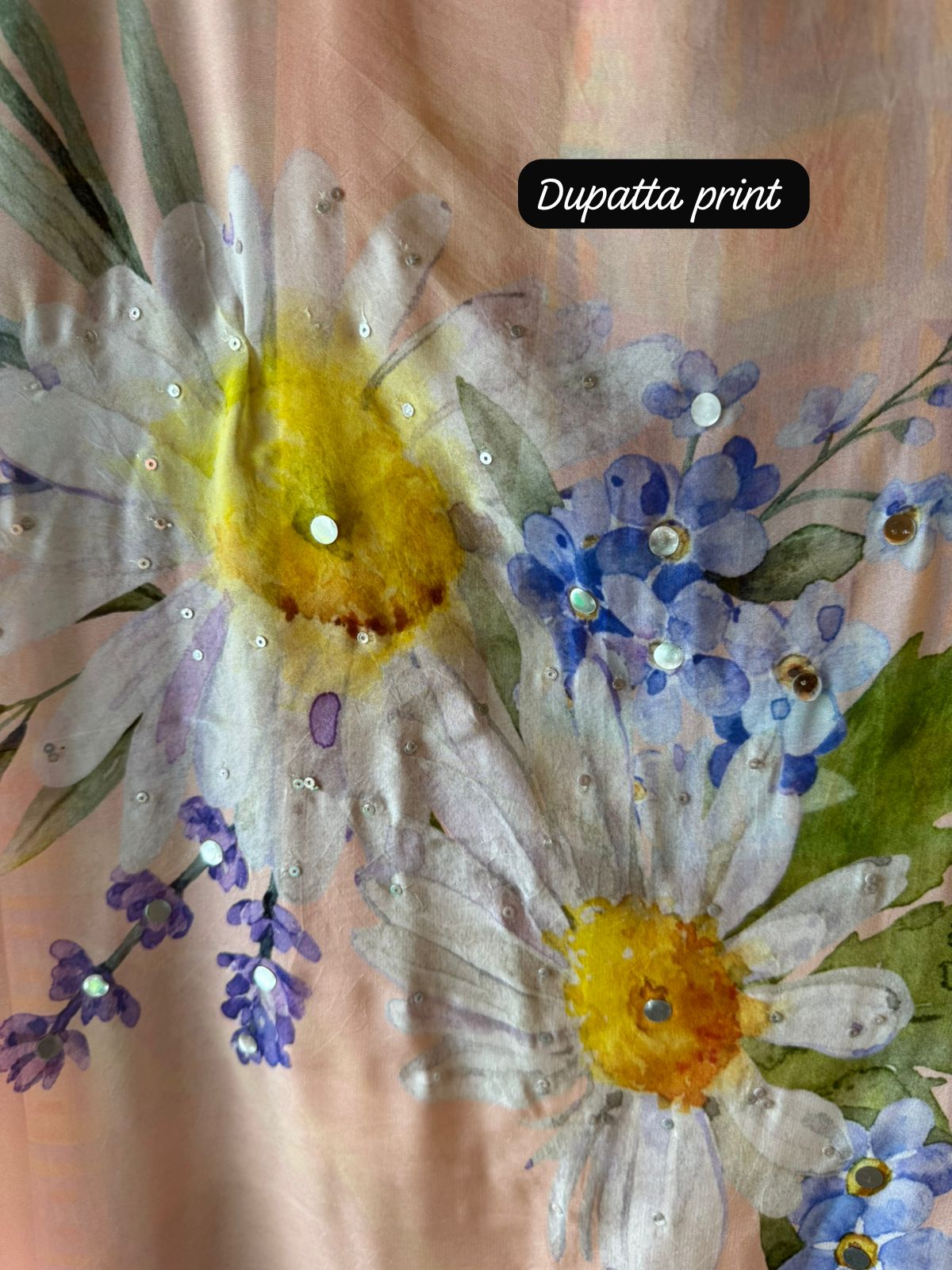 100% Pure soft organza shirt with very high quality digital