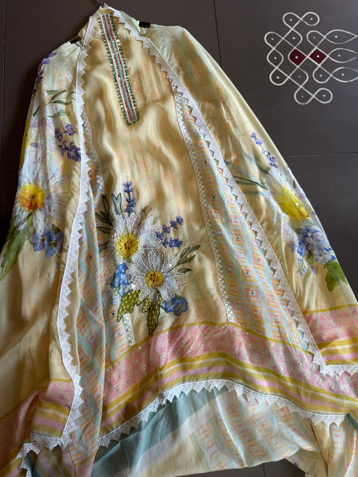 100% Pure soft organza shirt with very high quality digital