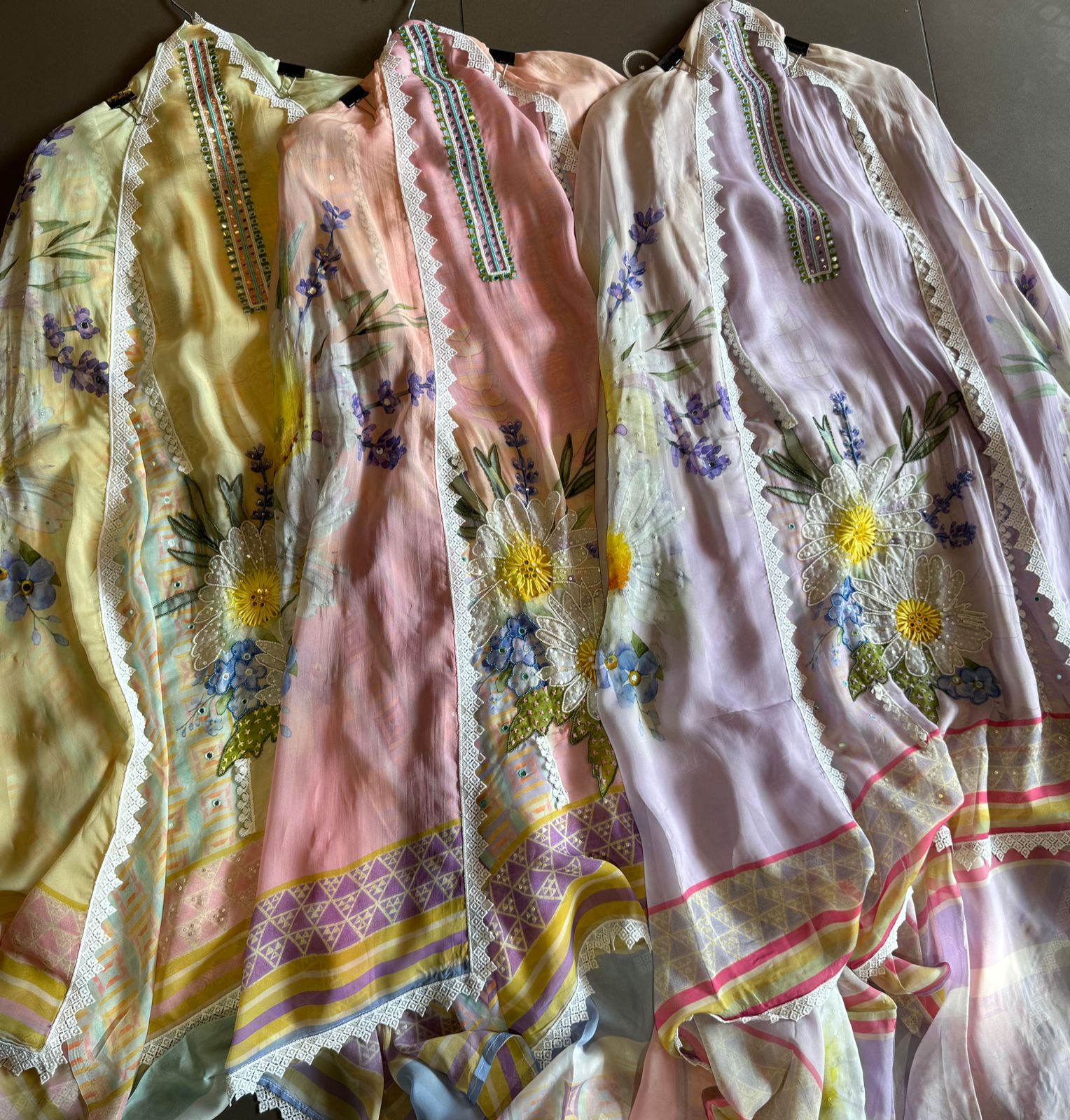 100% Pure soft organza shirt with very high quality digital