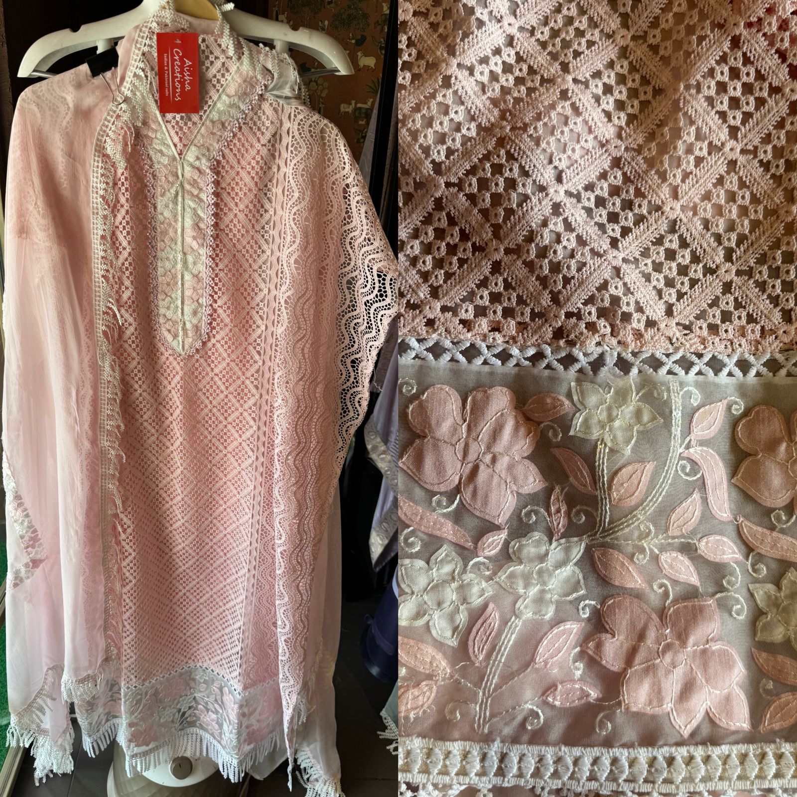 Cotton crochia designer shirt with front full Crochia