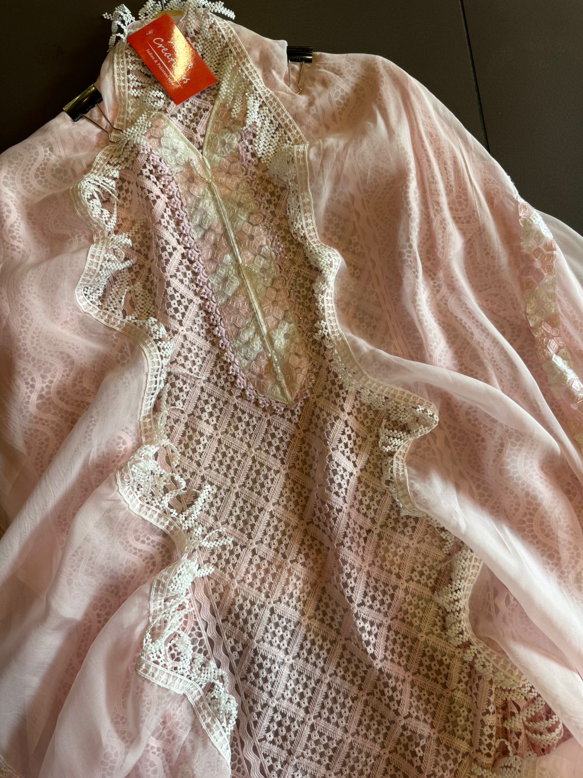 Cotton crochia designer shirt with front full Crochia