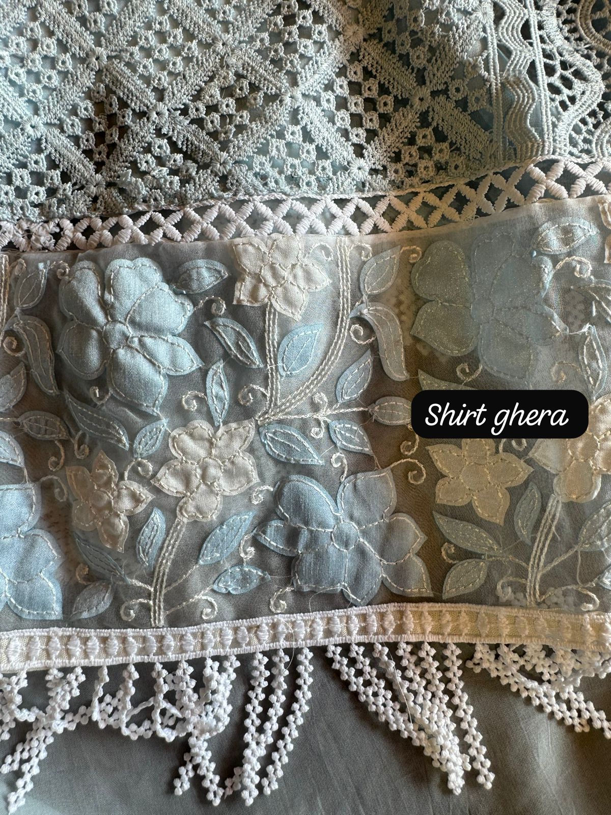 Cotton crochia designer shirt with front full Crochia