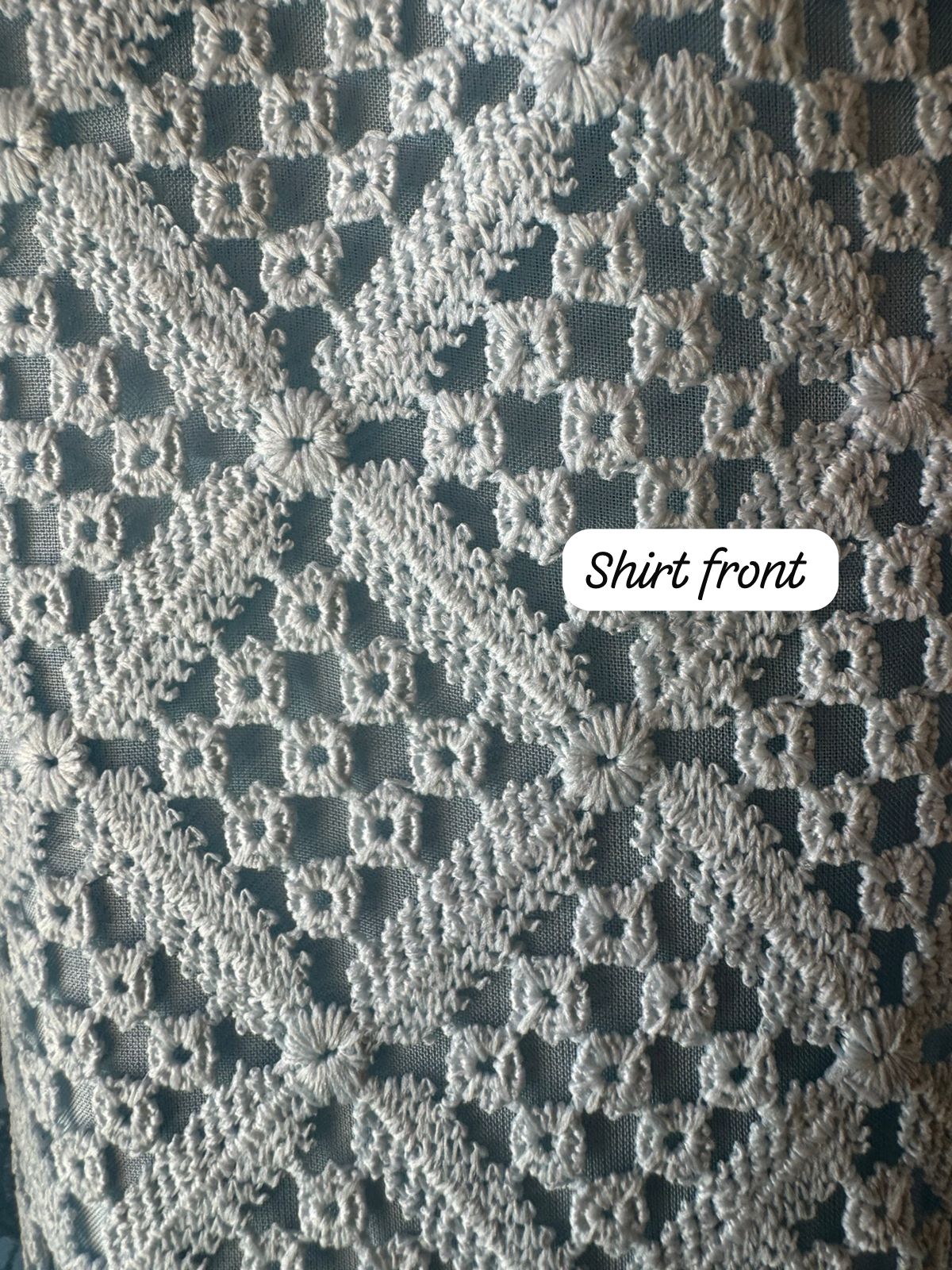 Cotton crochia designer shirt with front full Crochia