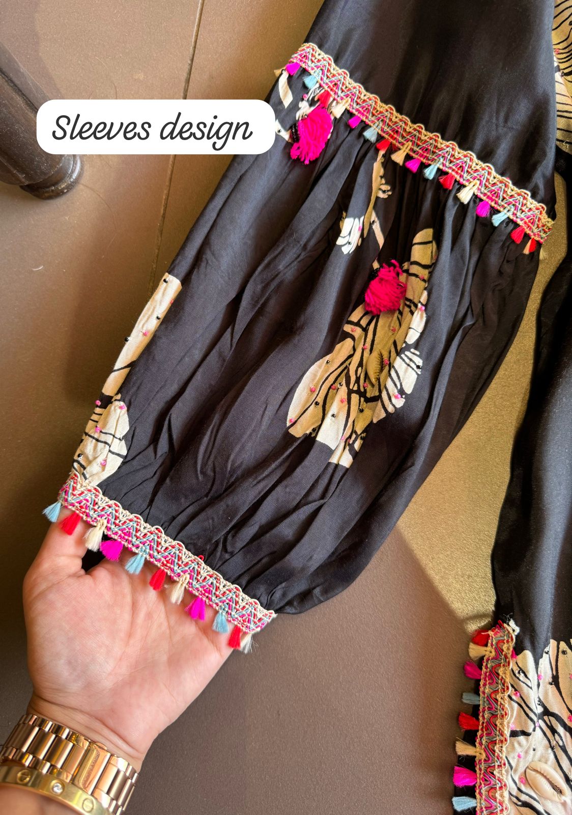 Beautiful digital printed COORD set with handwork highlighting