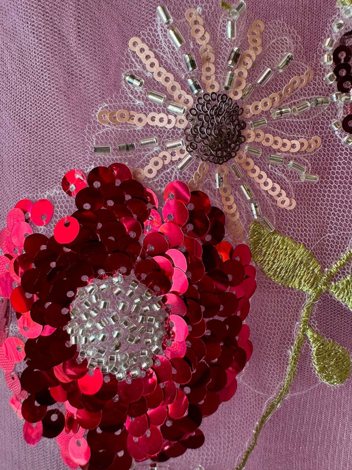 Organic cotton self base cotton shirt with rich crochet floral design ghera  Unstitched full size shirt