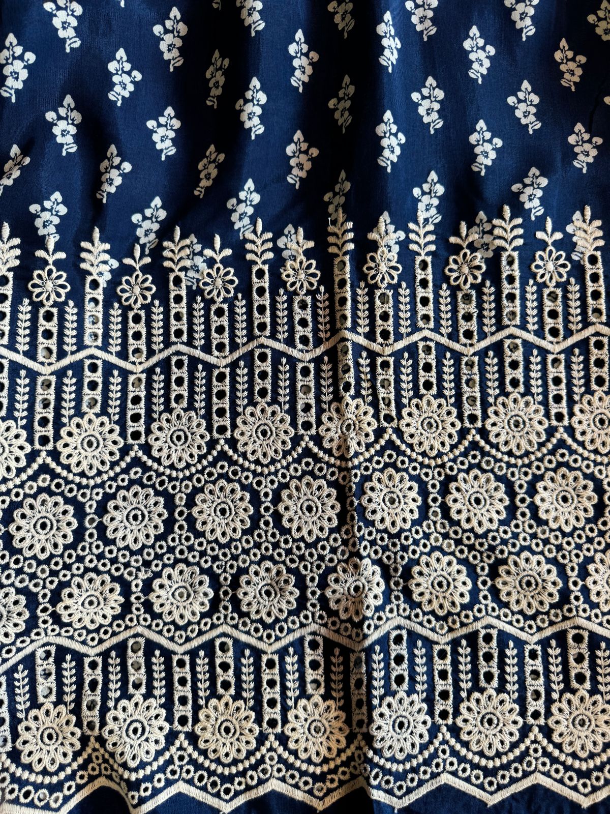 Cotto  Muslin block printed shirt (Unstitched and full in size)