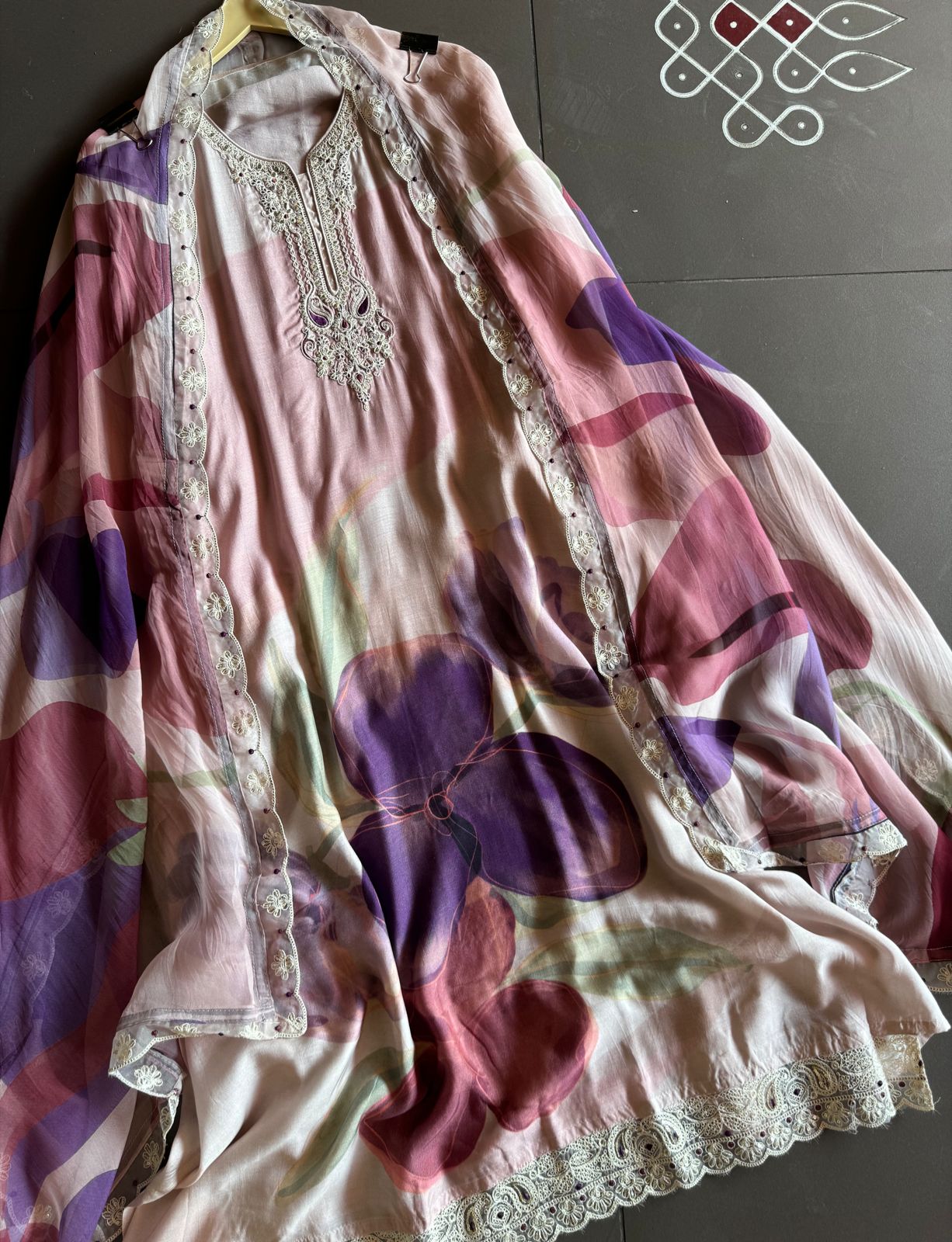 Pure muslin digital printed shirt  The shirt is complete digital printed