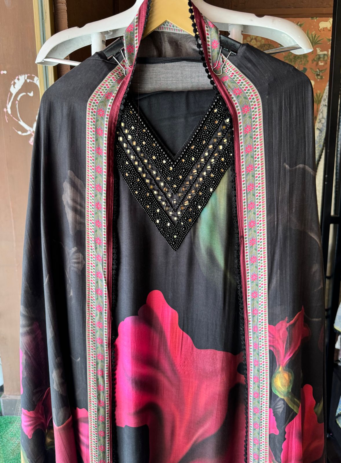 Pure and super soft muslin  Masaba inspired digital print on the shirt front and back ,