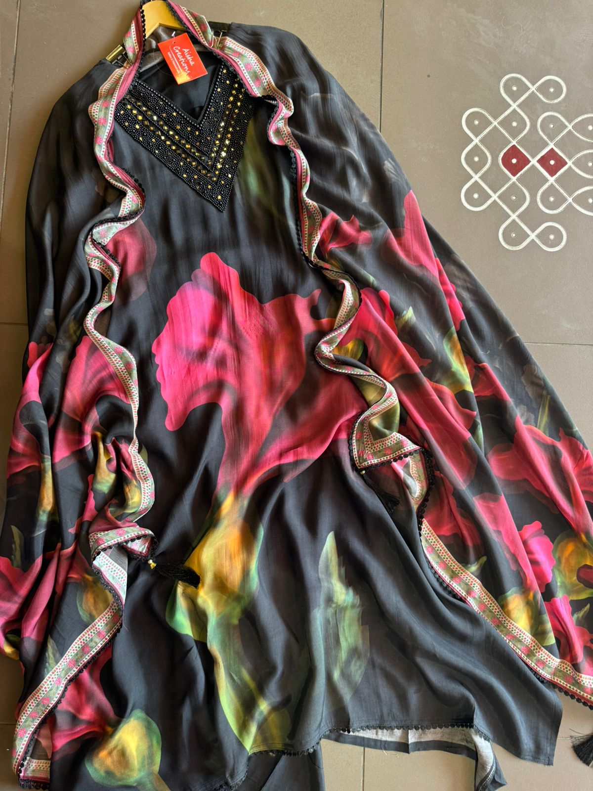 Pure and super soft muslin  Masaba inspired digital print on the shirt front and back ,