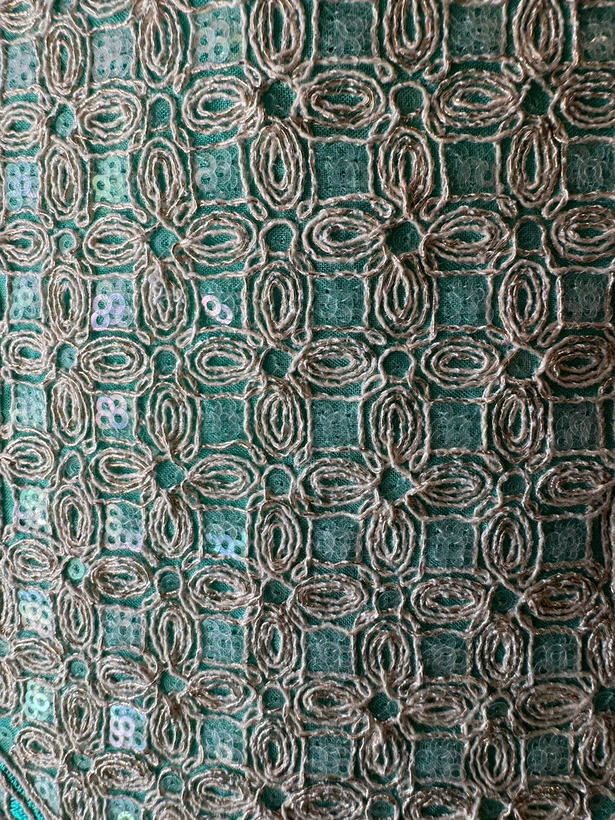 Soft organza Unstitched Suits with dori work on the full suit