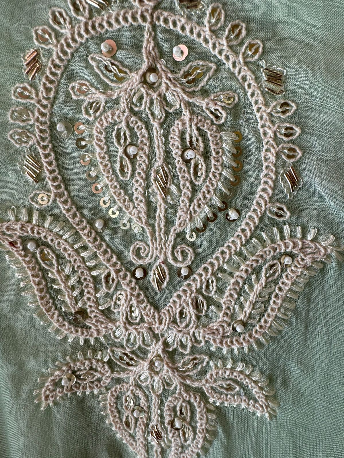 Soft digital floral printed organza shirt with beautiful dori