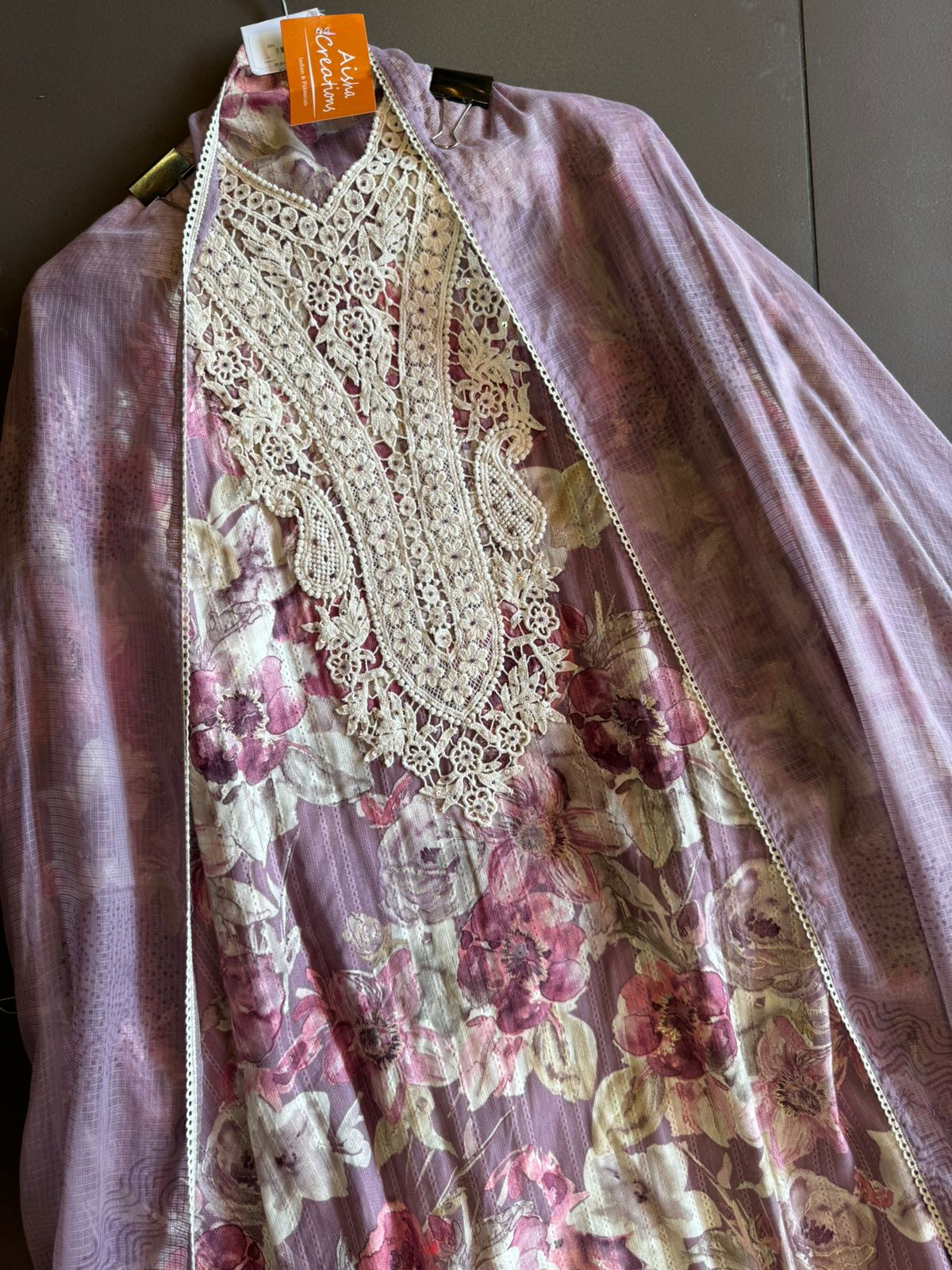 Pure organic cotton floral Printed Unstitched shirt