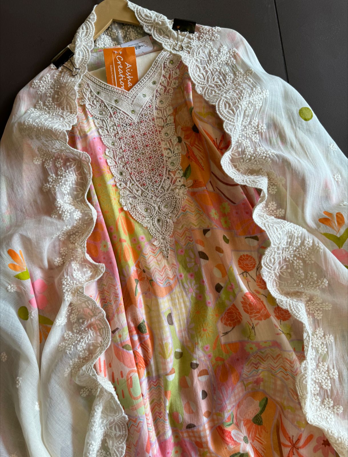 Pure organic cotton floral Printed Unstitched shirt