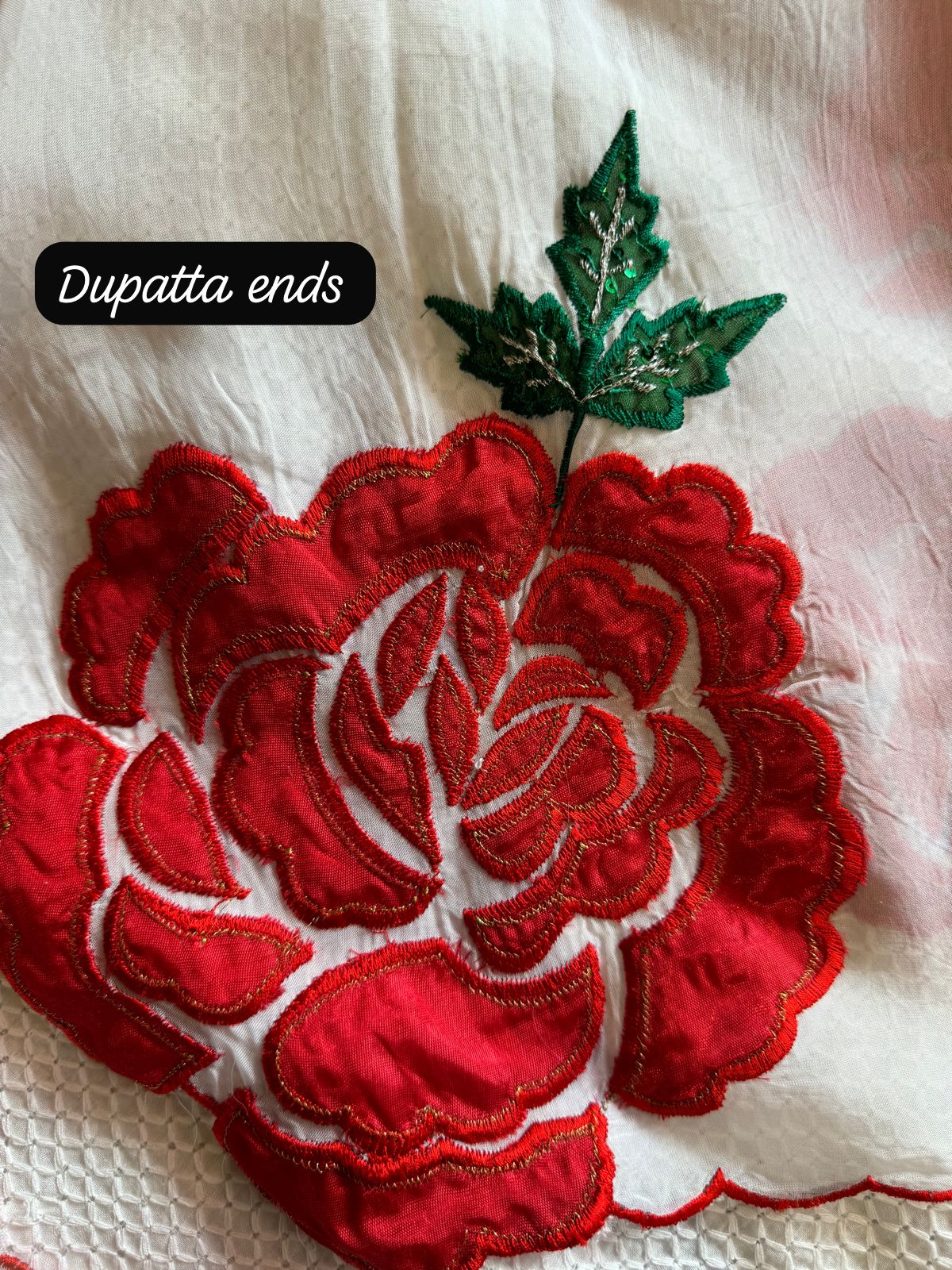 Pure self embroidered white checks cotton shirt front back fabric (Full in size)