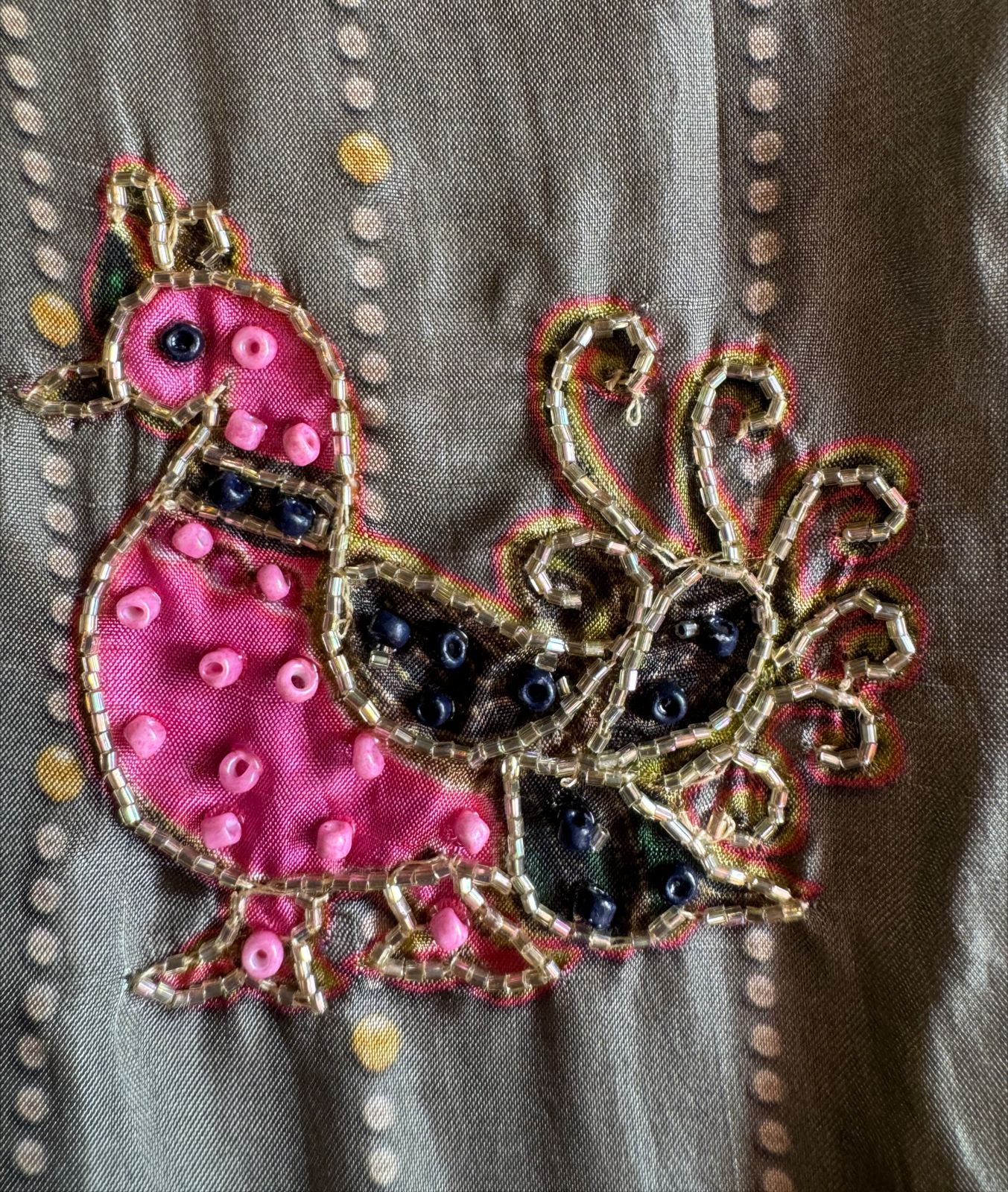 Unstitched Silk crepe shirt , Beautiful concept with Digital printing done