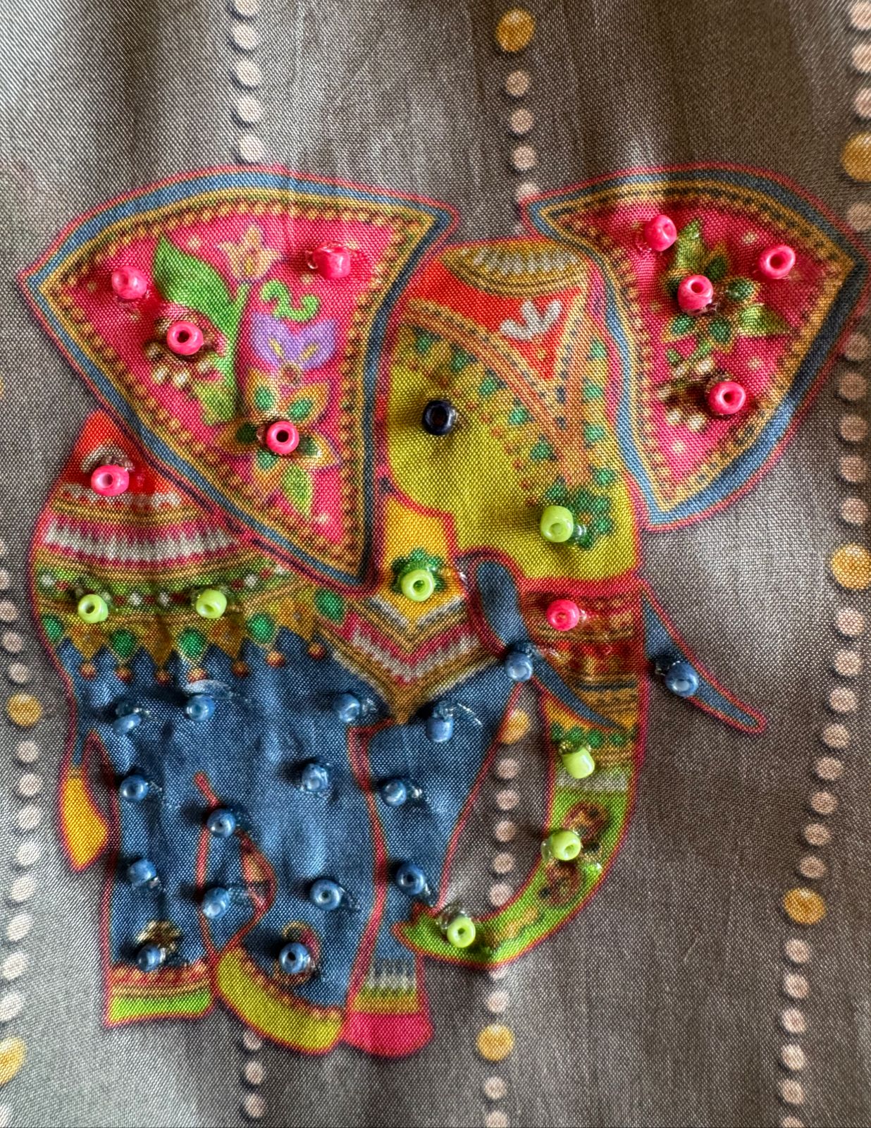 Unstitched Silk crepe shirt , Beautiful concept with Digital printing done