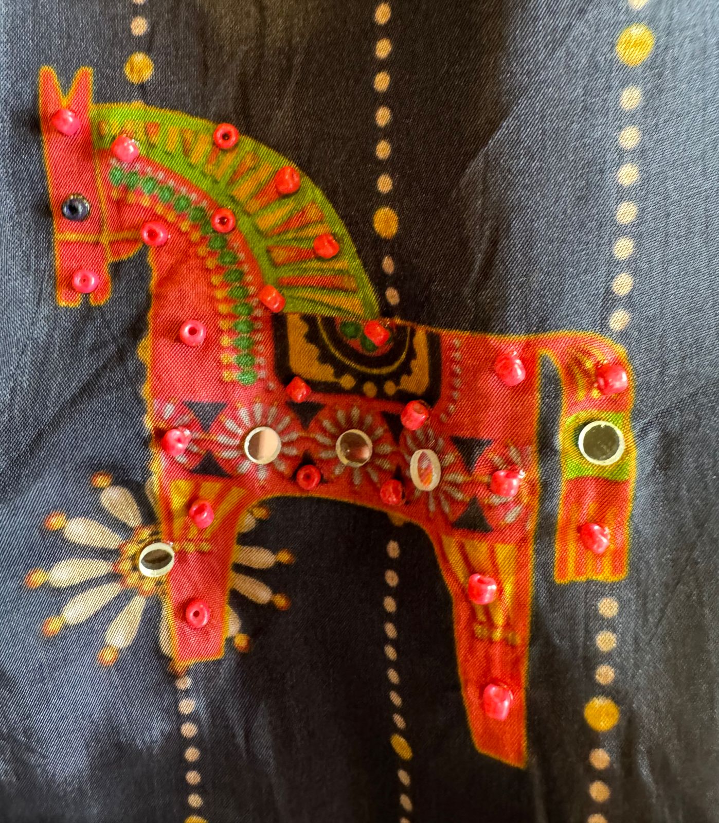 Unstitched Silk crepe shirt , Beautiful concept with Digital printing done