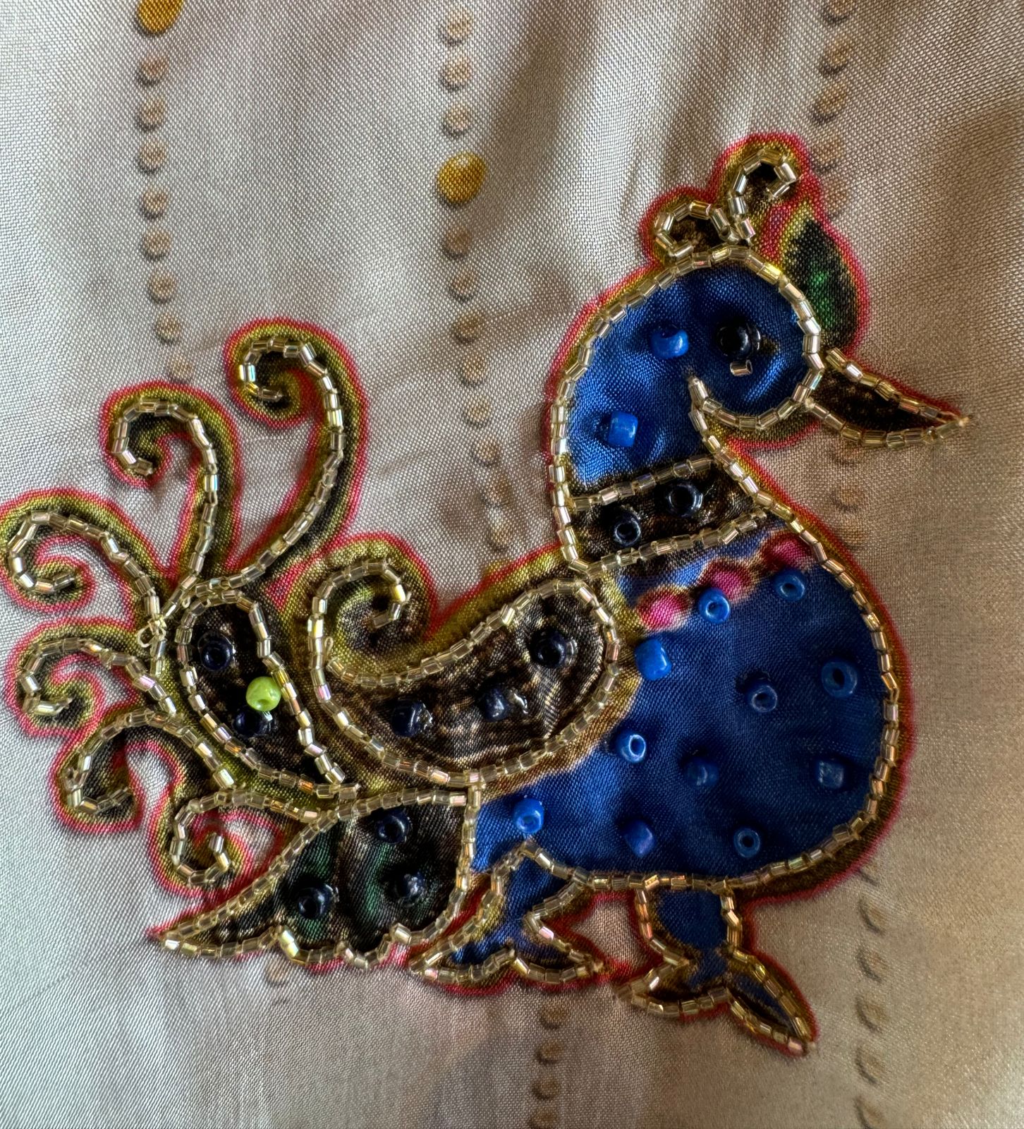 Unstitched Silk crepe shirt , Beautiful concept with Digital printing done