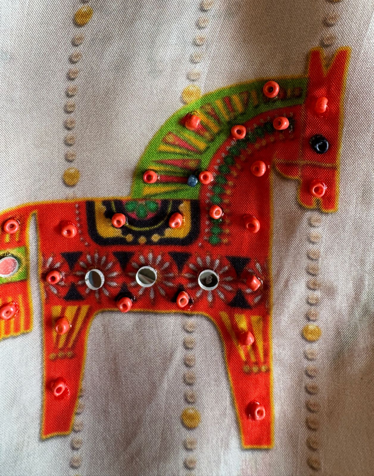 Unstitched Silk crepe shirt , Beautiful concept with Digital printing done