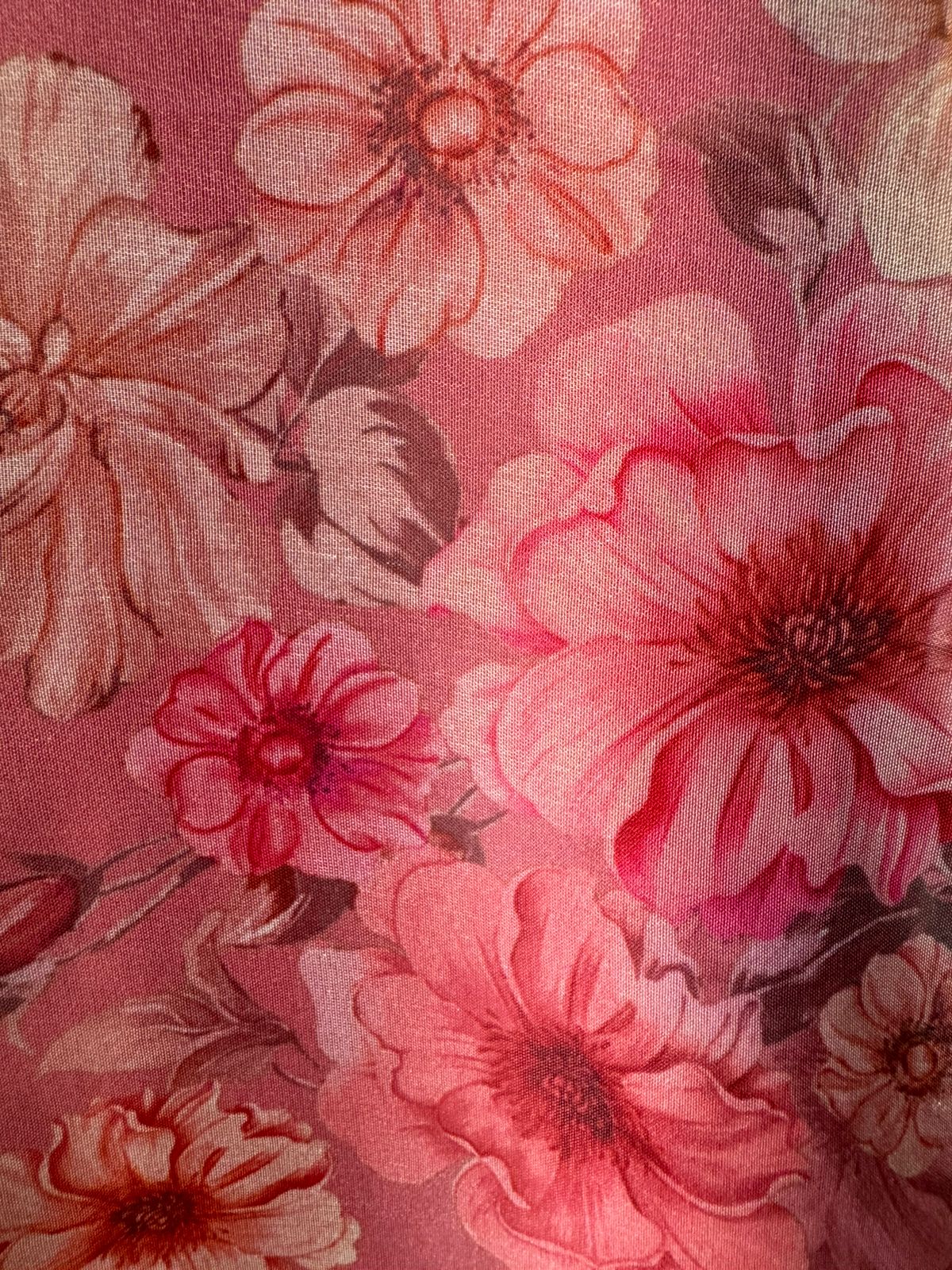 Pure crepe Shirt (Unstitched and full in size) with beautiful Neckwork done