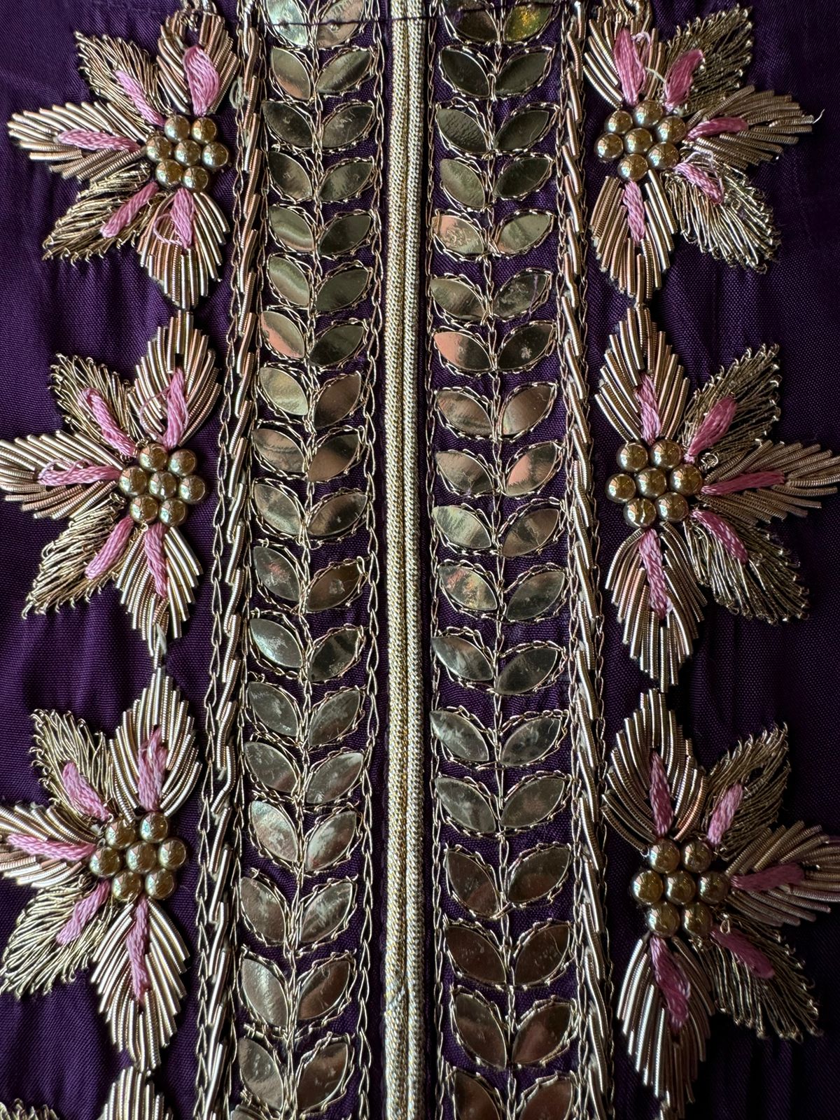 Pure crepe Shirt (Unstitched and full in size) with beautiful Neckwork done